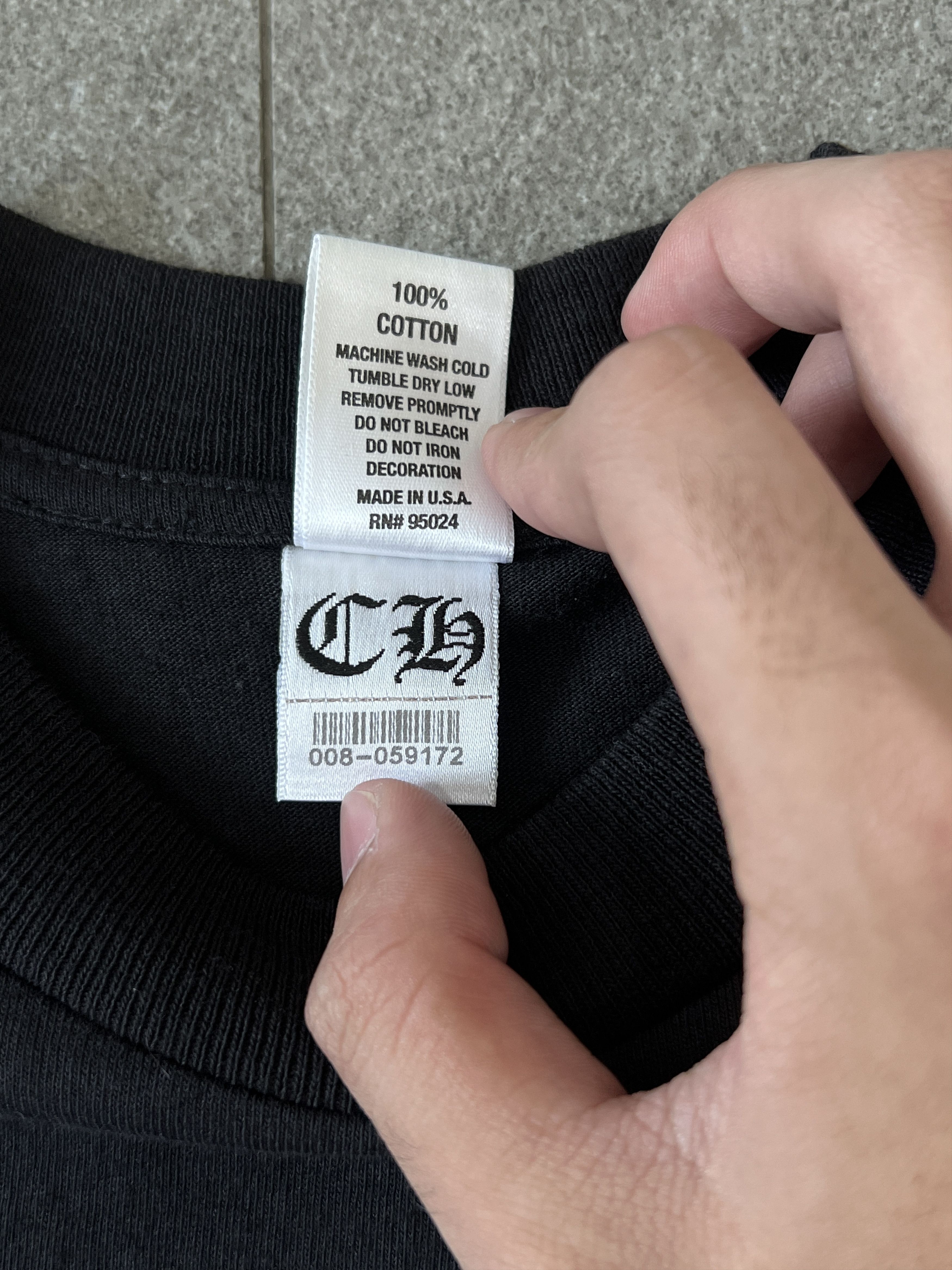 Chrome Hearts Chrome Hearts Tonal Cross Pocket Tee Black S Size US S / EU 44-46 / 1 - 7 Thumbnail