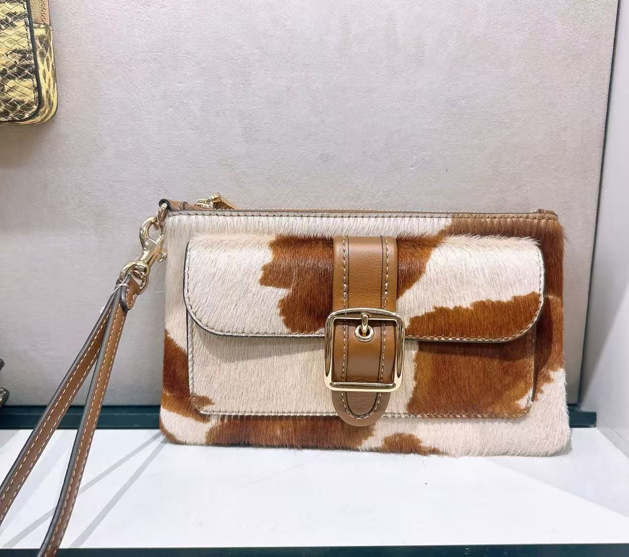 Coach Ashton Wristlet in Haircalf Cow Print CDY07 Size ONE SIZE - 2 Thumbnail