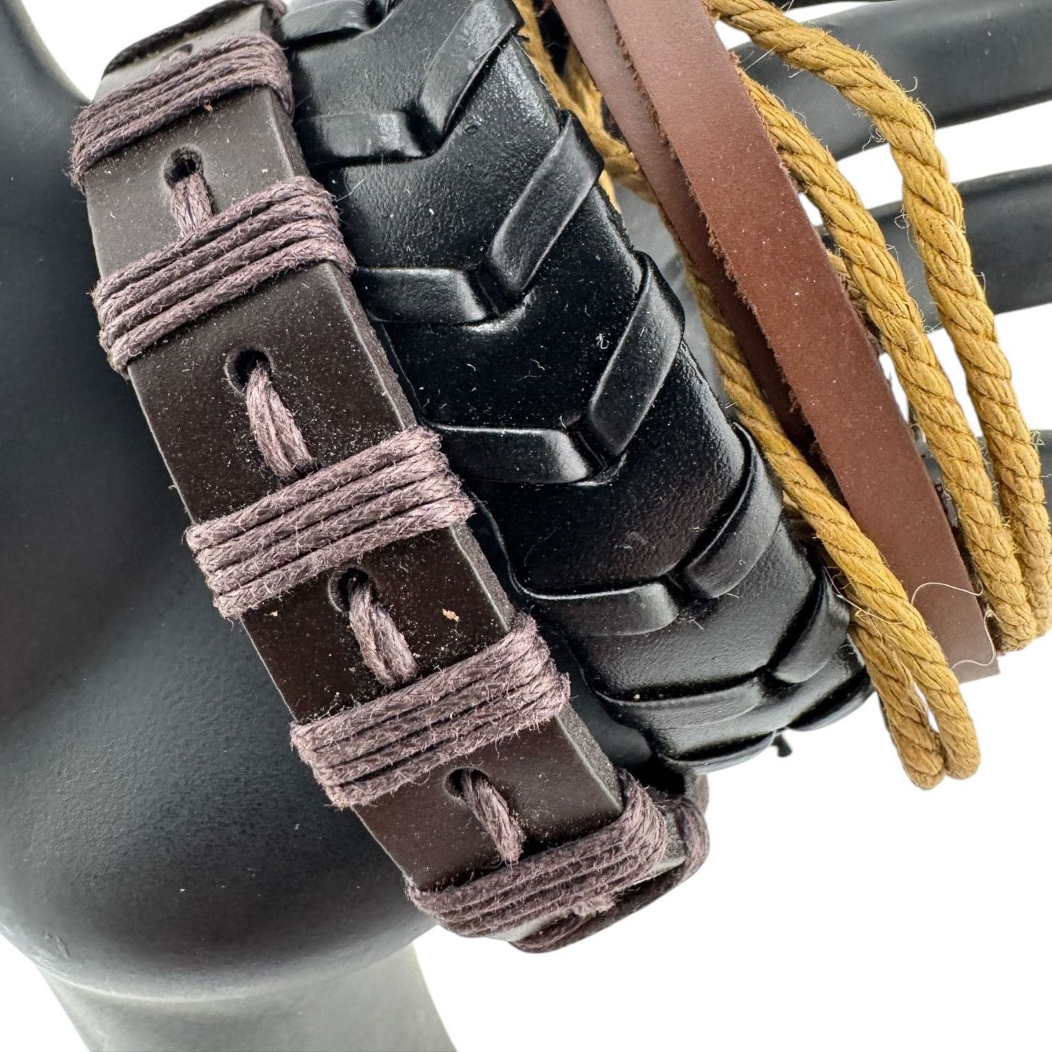 Other Renegades Riff Triple Leather Cuffs for Rebels & Daydreamers Size ONE SIZE - 1 Thumbnail