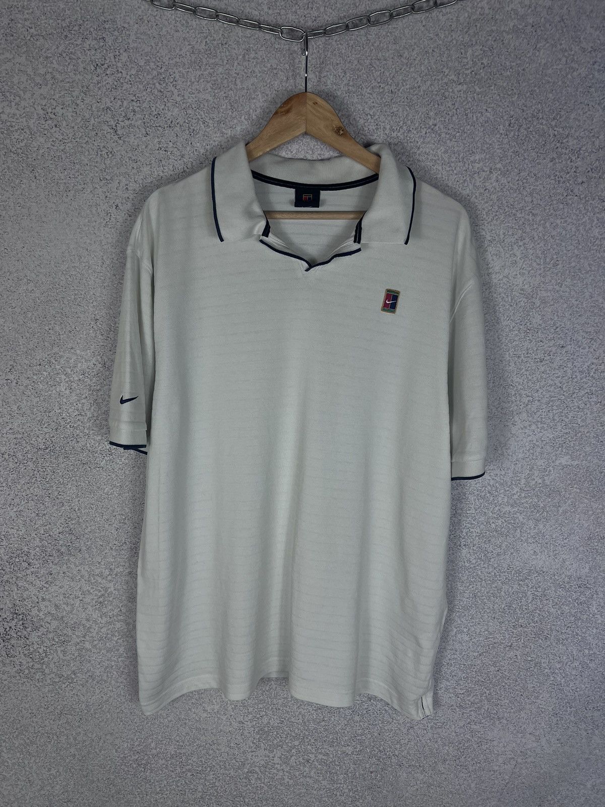 Vintage 90s Nike Challeng Court Andre Agassi Polo Shirt