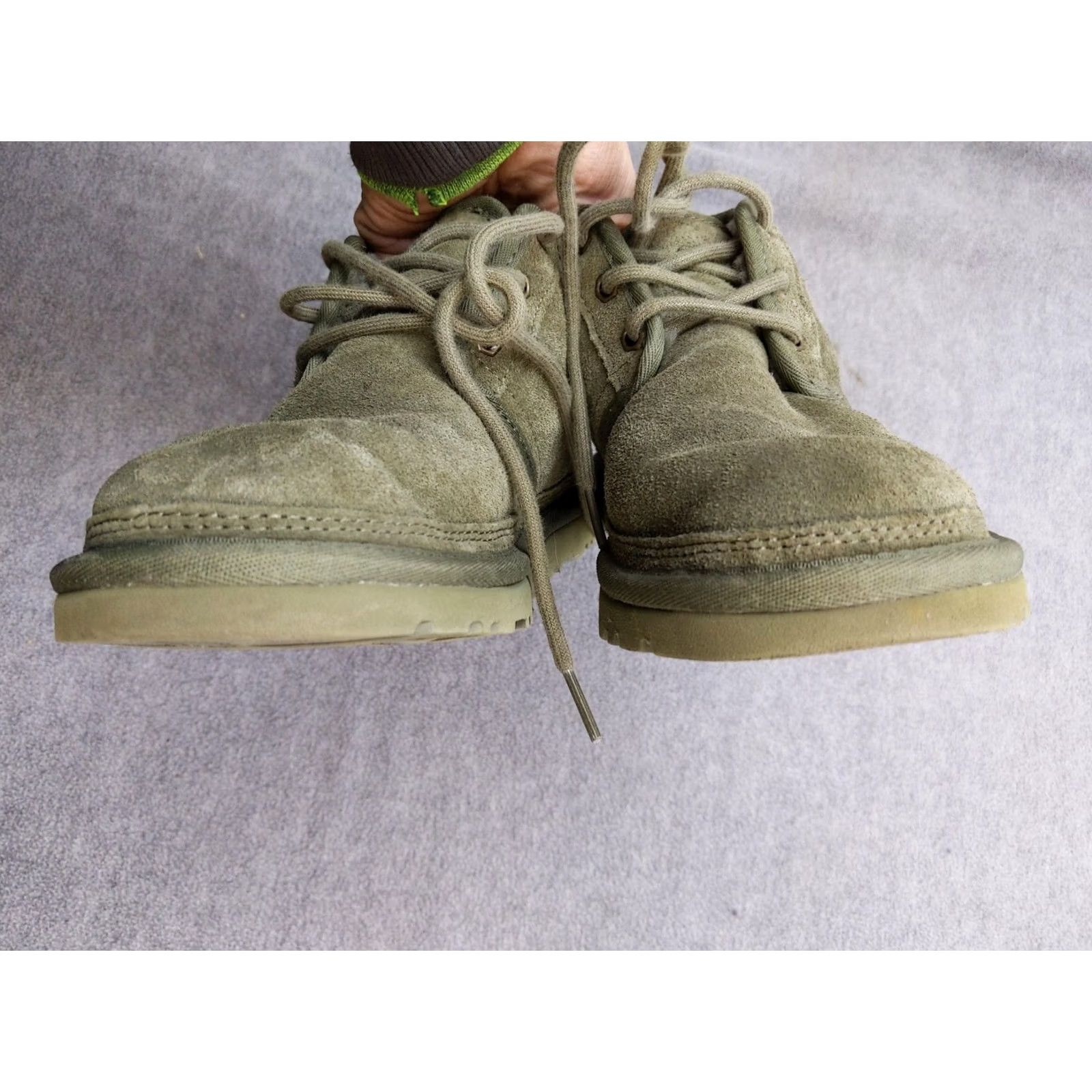 Ugg UGG Womens Chukka Boot 5 Green Suede Sheepskin Lined Flat Rubber Sole Casual Winter Shoes Mens? Size US 5 / IT 35 - 3 Thumbnail