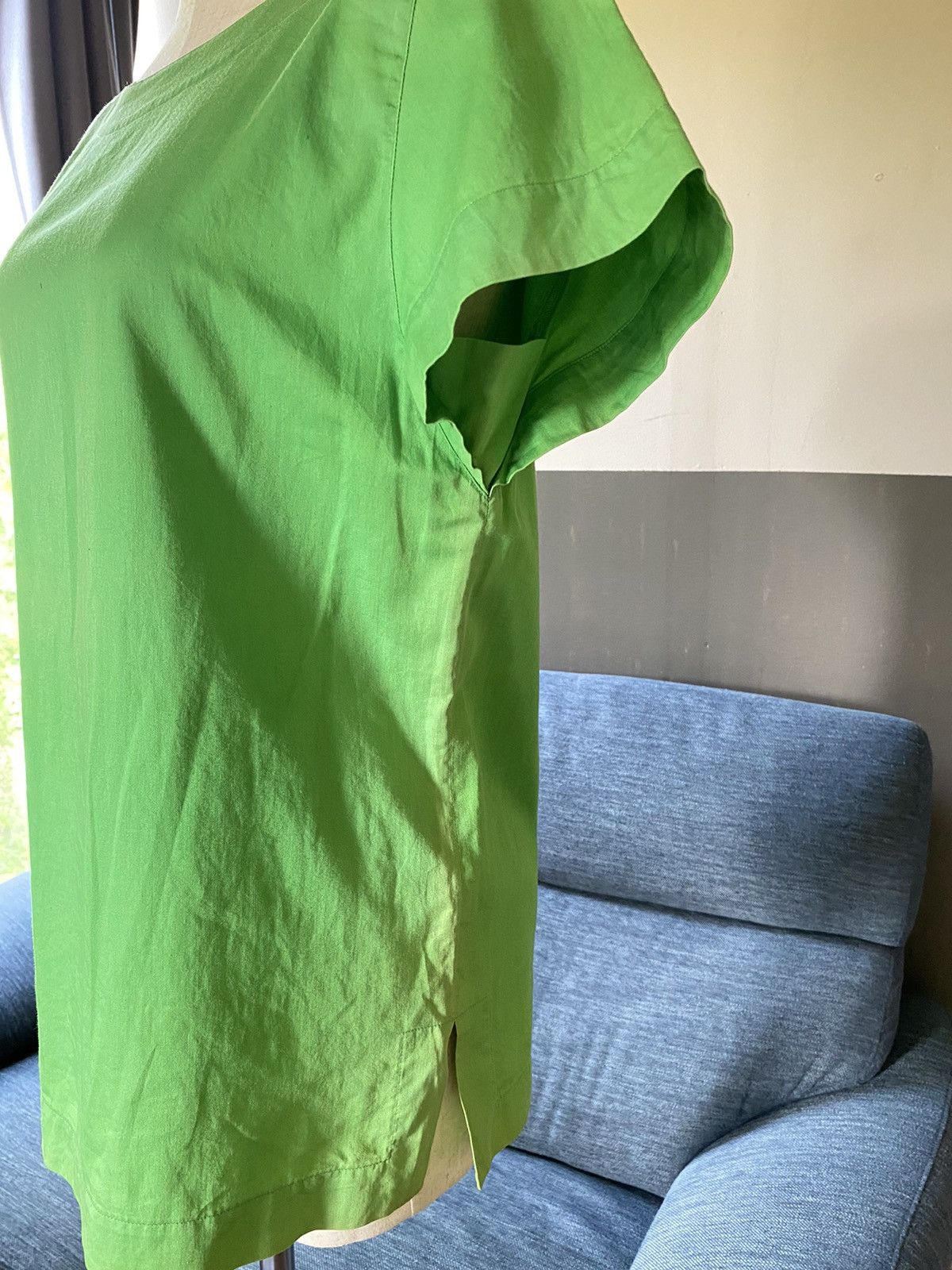Yves Saint Laurent YVES SAINT LAURENT YSL Bright Green Satin Blouse Size S / US 4 / IT 40 - 6 Thumbnail