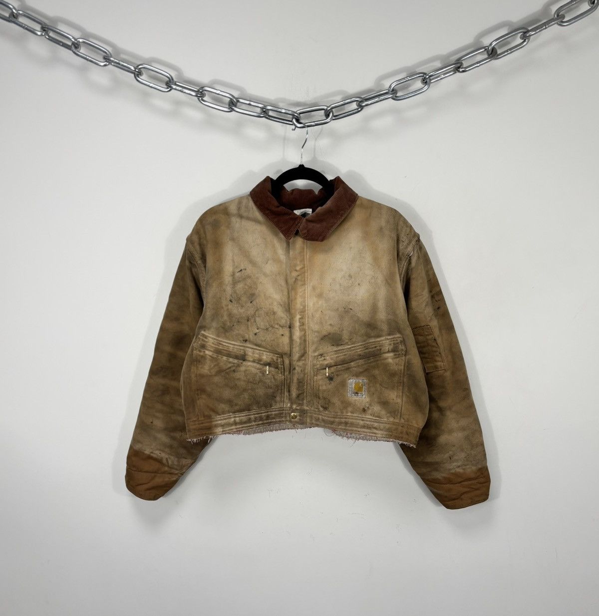Carhartt Vintage Carhartt Hype Faded Distressed Boxy Cropped Jacket Size US L / EU 52-54 / 3 - 1 Thumbnail