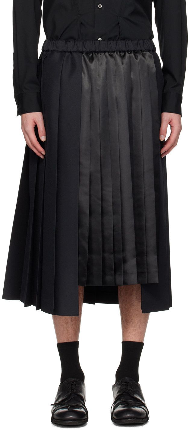 Comme des Garcons Black Black cdg black pleated midi skirt Size US 34 / EU 50 - 7 Thumbnail