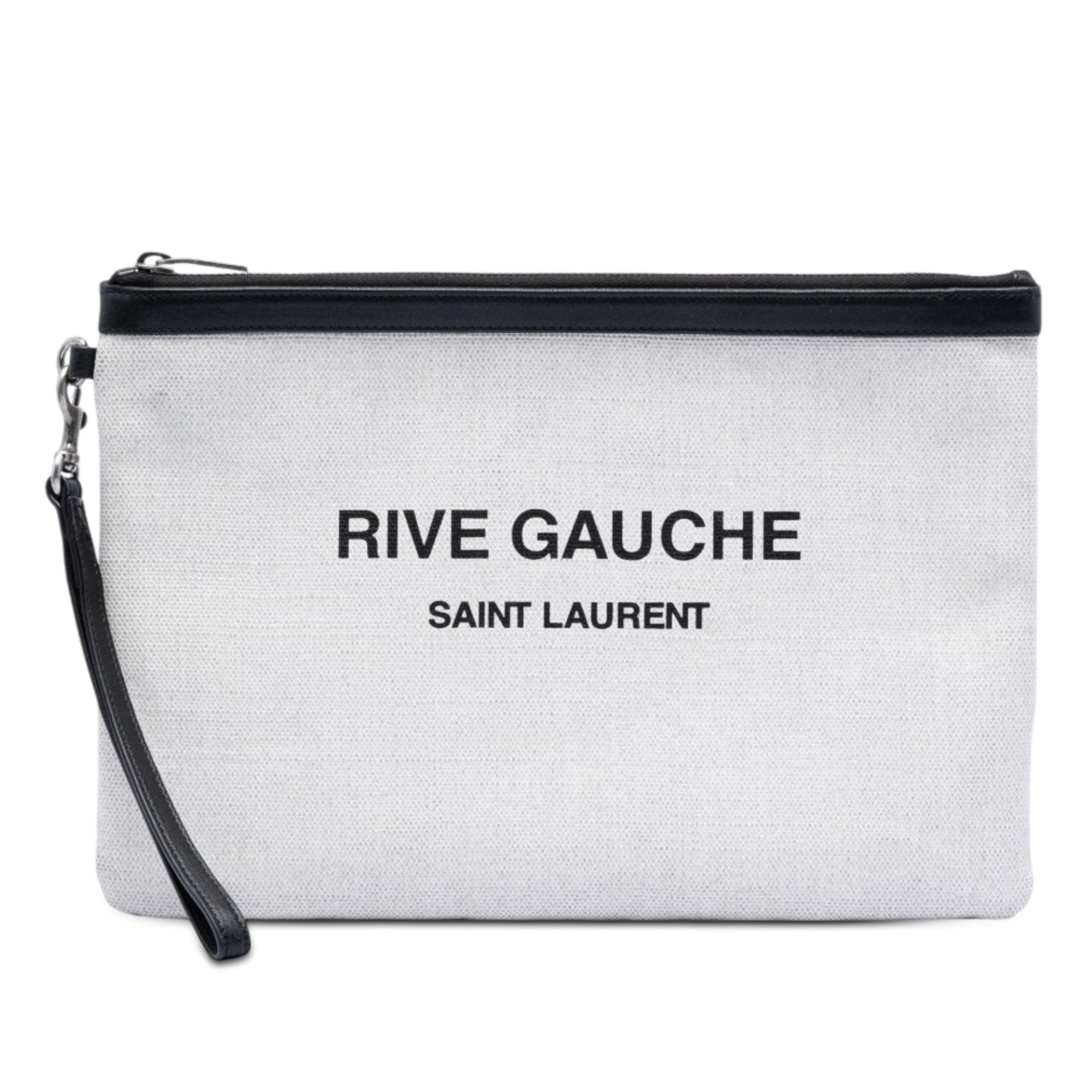 Saint Laurent Paris Canvas Rive Gauche Wristlet Clutch Size ONE SIZE - 1 Thumbnail