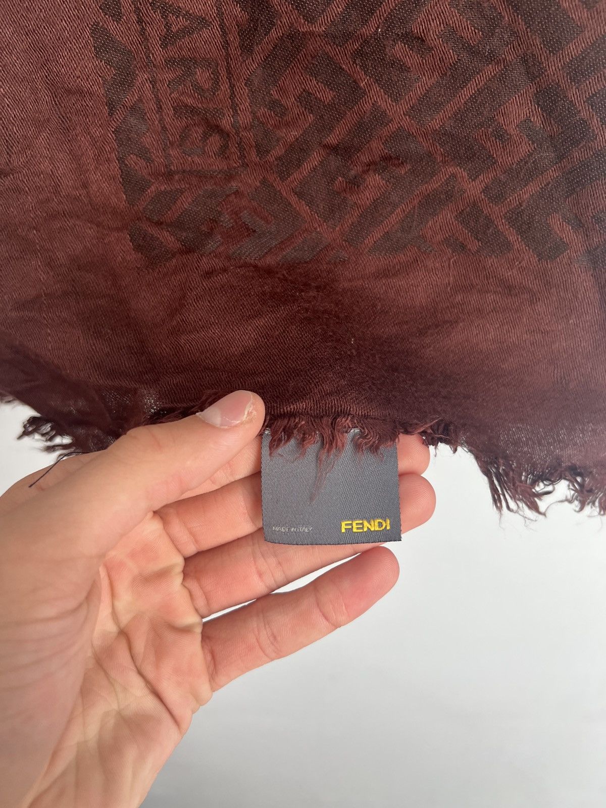 Fendi Monogram Muffler Scarf Made In Italy