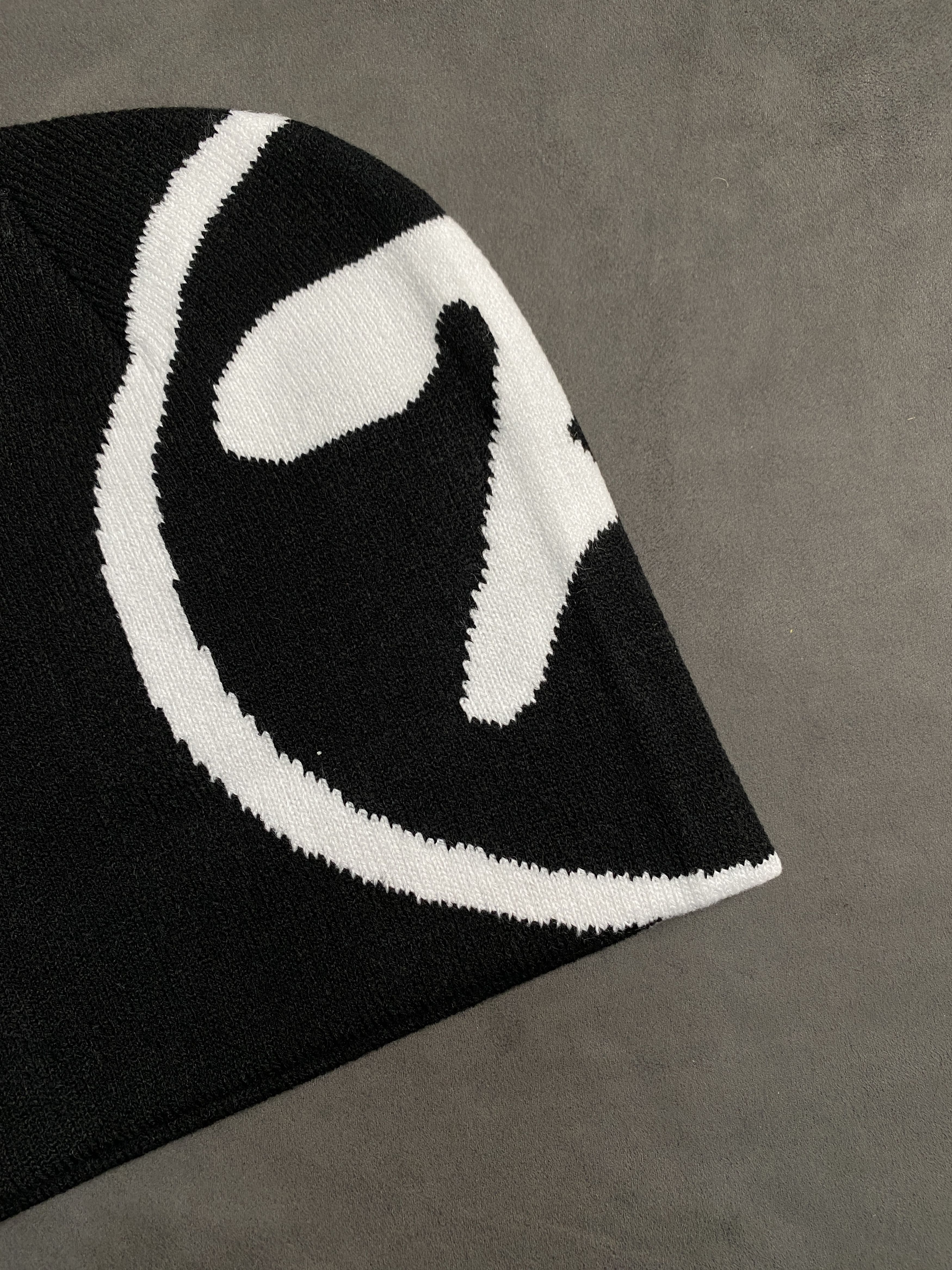 Japanese Brand Deadstock Aphex Twin Tribute No Cuff Knit Black Beanie OS Size ONE SIZE - 2 Thumbnail