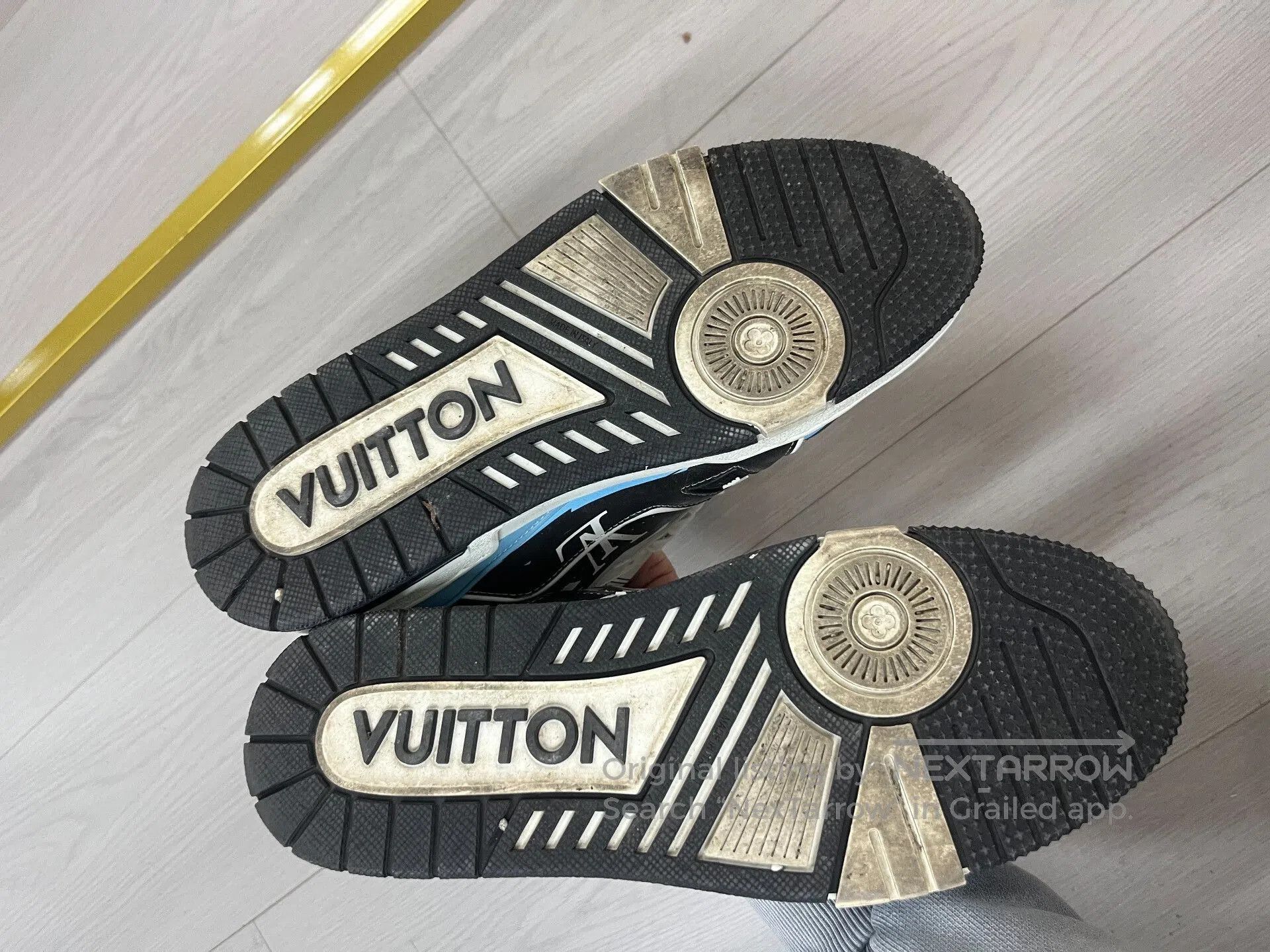 Louis Vuitton LV Trainer Black Blue Graffiti Sneakers. Size US 7.5 / EU 40-41 - 6 Thumbnail