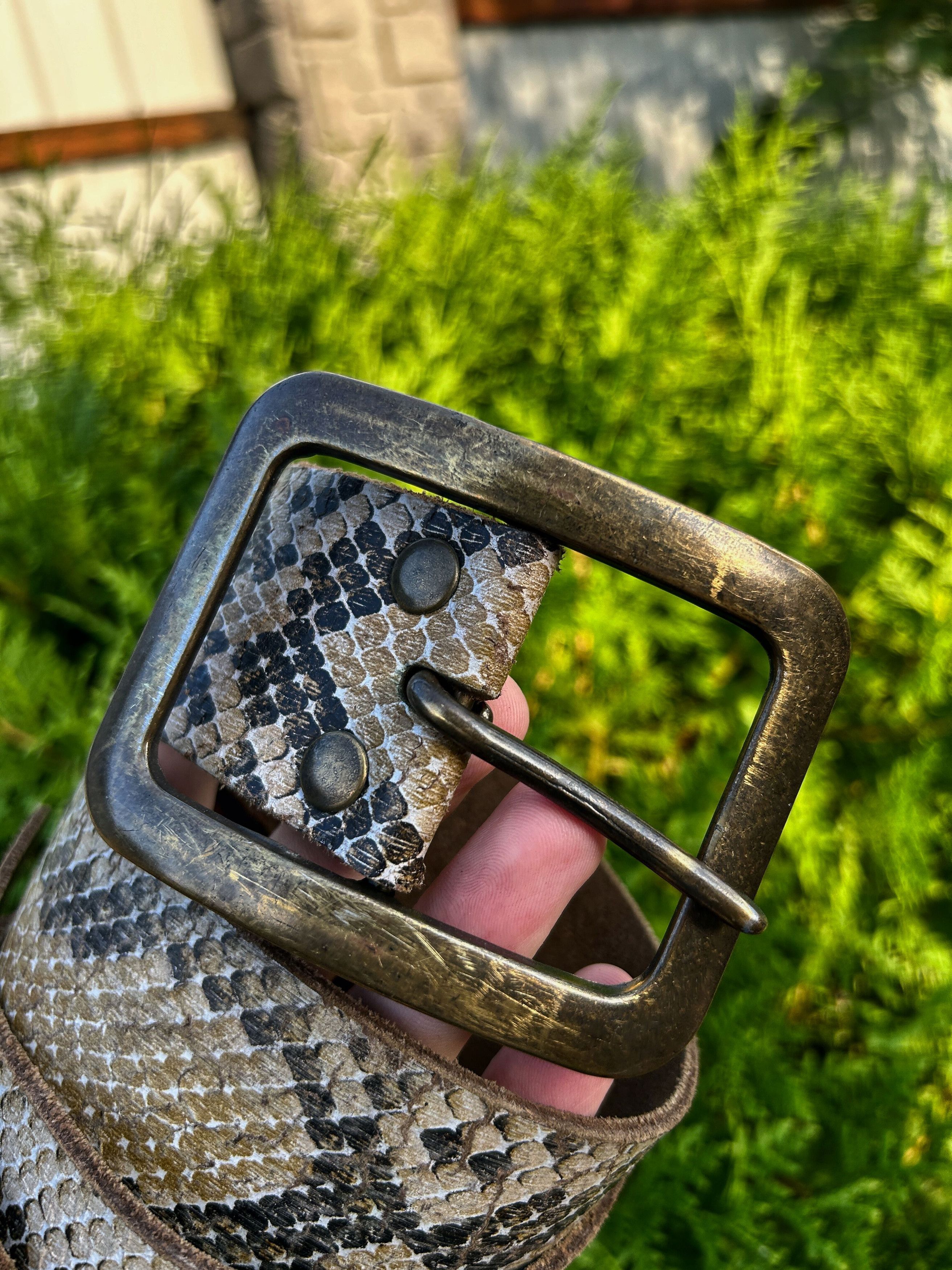 Other Vintage Japanese Kapital Style Leather Crocodile Belt 90s Size ONE SIZE - 6 Thumbnail