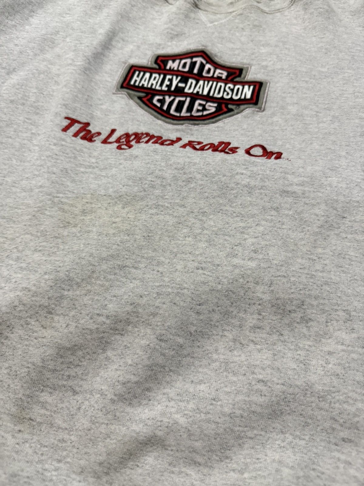 Harley Davidson Vintage 90s Distressed Harley Davidson Chunky Sweatshirt Size US XL / EU 56 / 4 - 12 Thumbnail