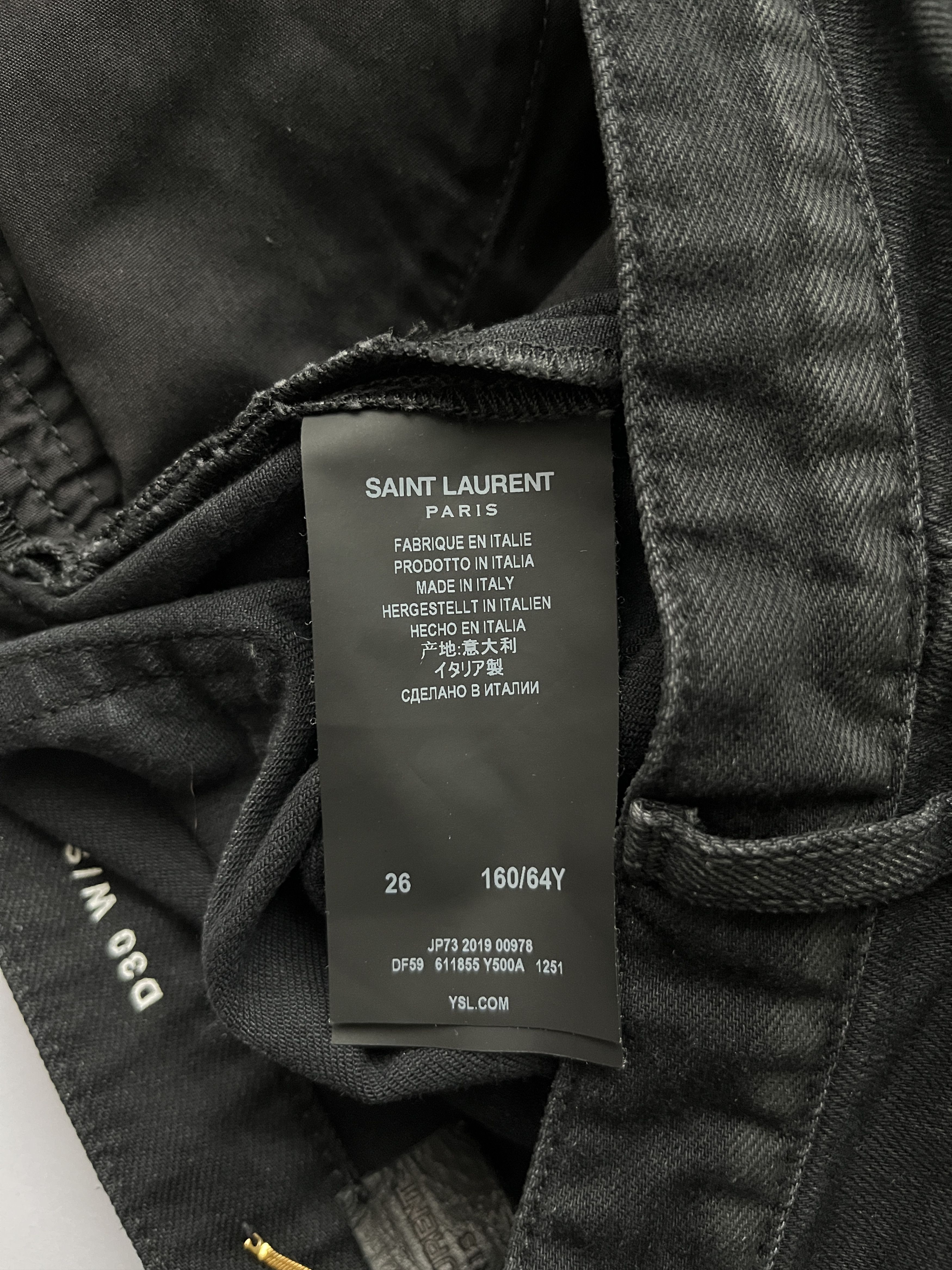 Saint Laurent Paris ⚡️QUICK SALE⚡️2019 Saint Laurent Black D30 Jeans Pants Size 26" / US 2 / IT 38 - 4 Thumbnail