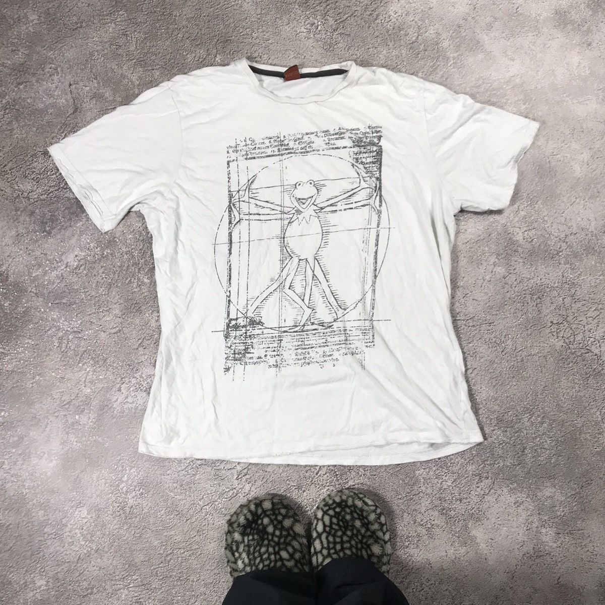Vintage Vintage Y2K Sun Faded Graphic Tee Da Vinci Print Streetwear Size US XL / EU 56 / 4 - 1 Thumbnail