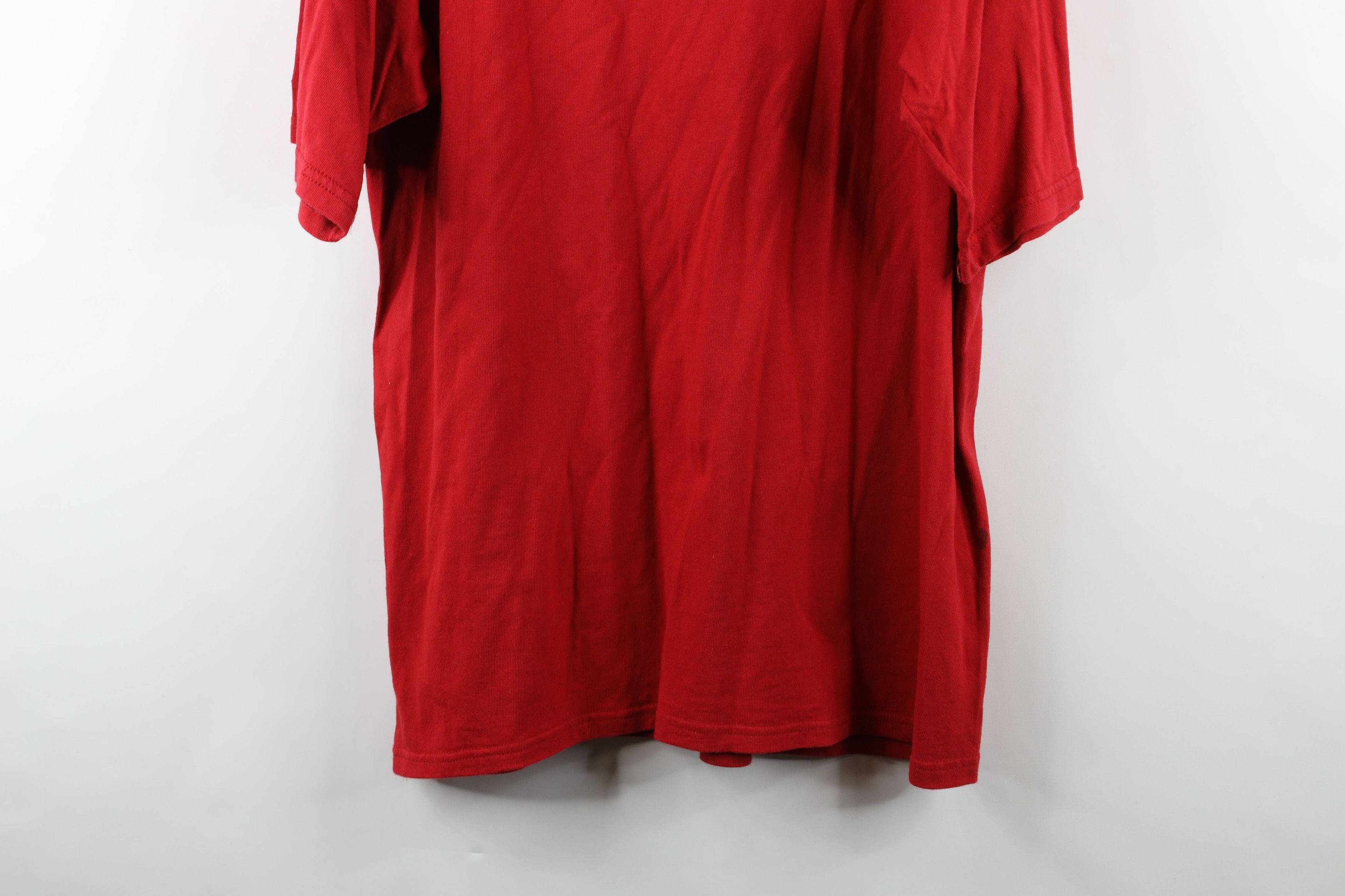 Champion × Vintage Vintage 90s Champion Faded Spell Out Jersey Knit T-Shirt Red Size US L / EU 52-54 / 3 - 12 Thumbnail