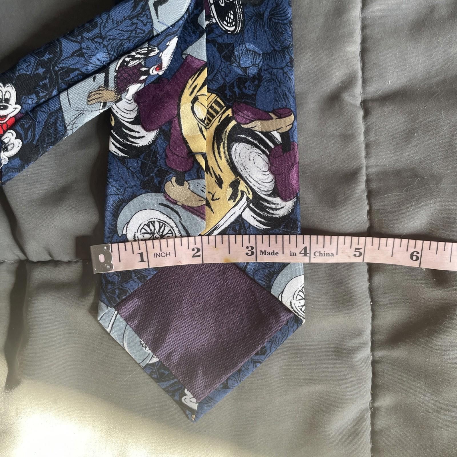 Mickey Unlimited Mickey Unlimited Mens Necktie Mickey Mouse Blue Patterned Size ONE SIZE - 3 Thumbnail