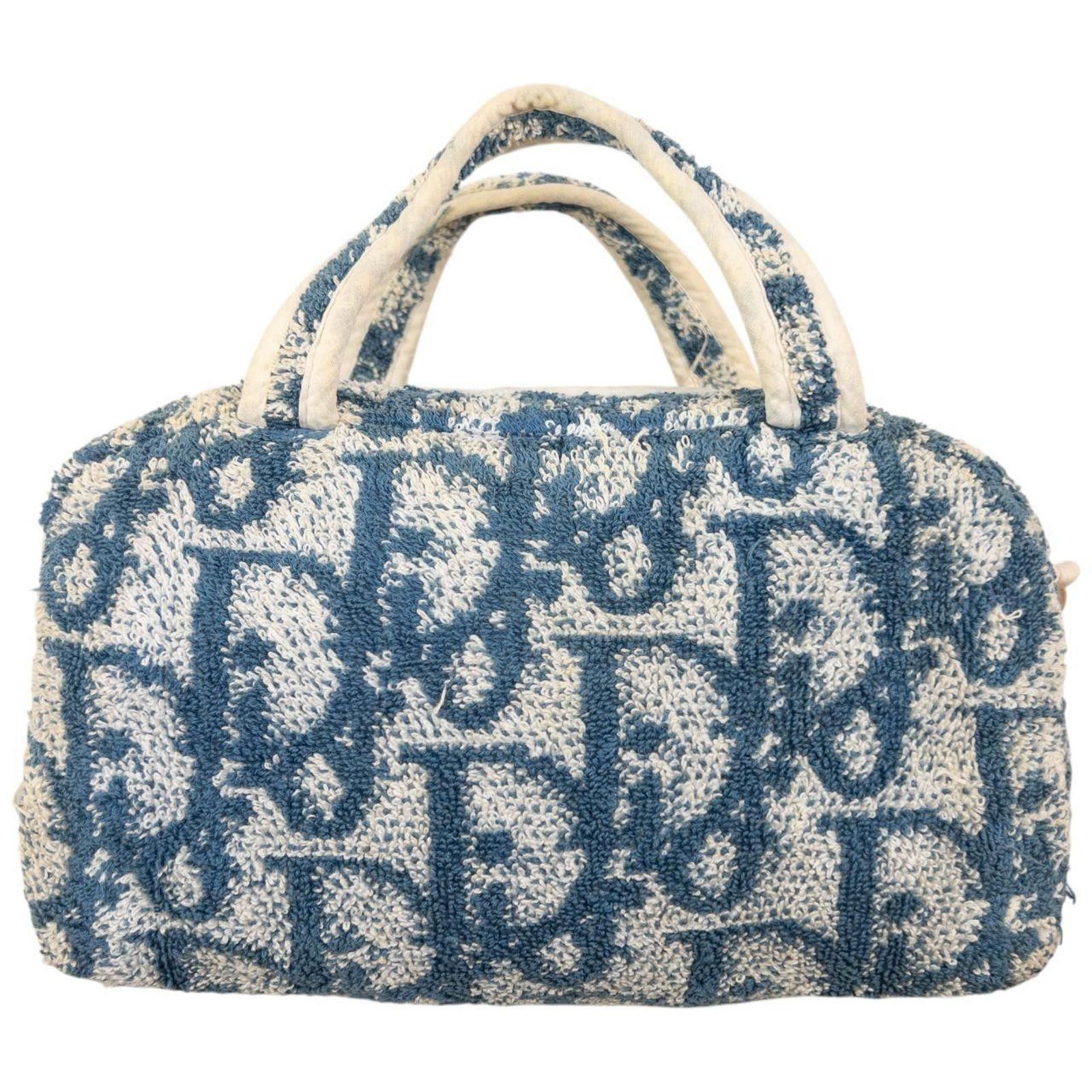 Dior Vintage Dior Monogram Terry Cloth Handbag Size ONE SIZE - 2 Thumbnail