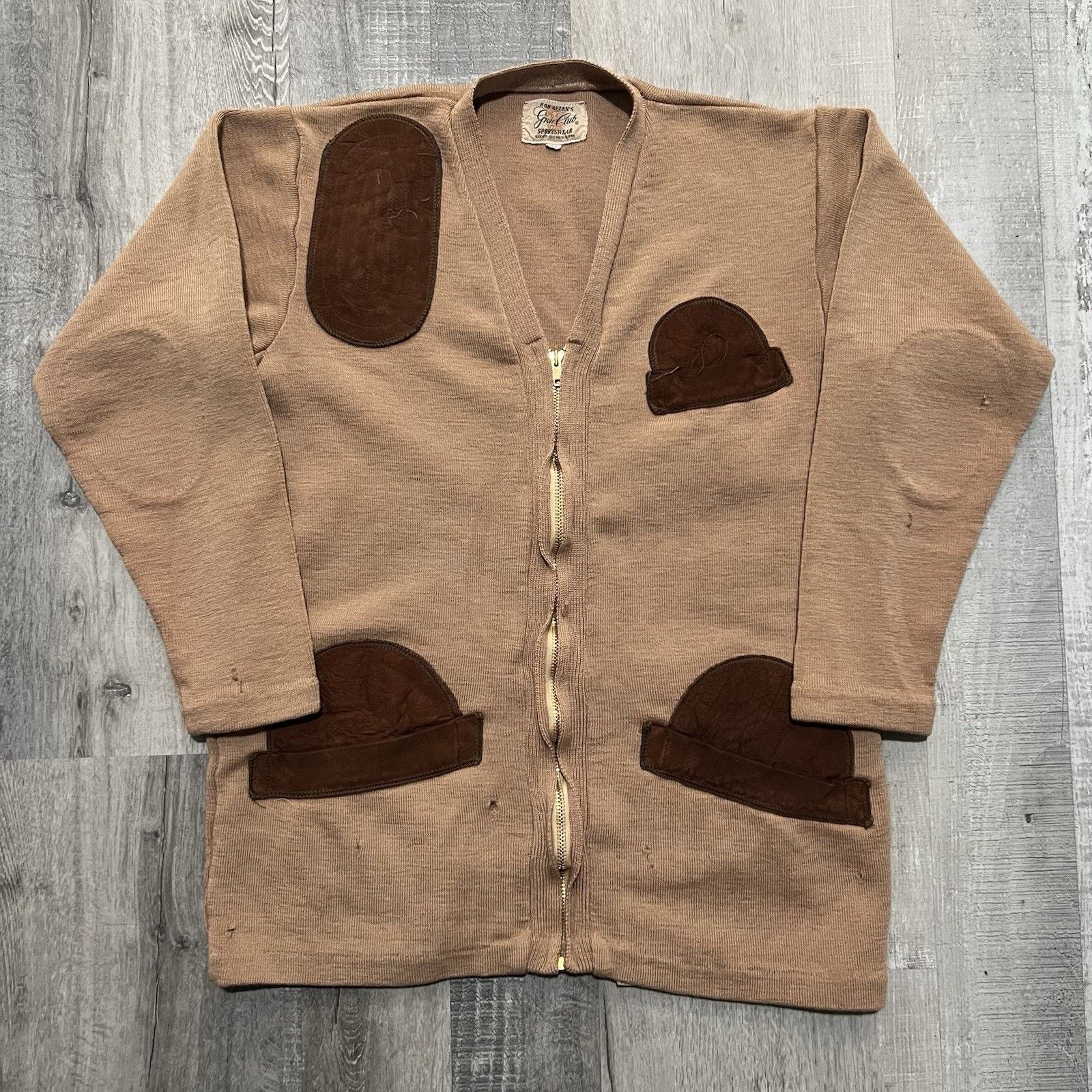 Vintage VTG Bob Allens Gun Club Sportswear Zip Sweater Cardigan Size US M / EU 48-50 / 2 - 1 Thumbnail