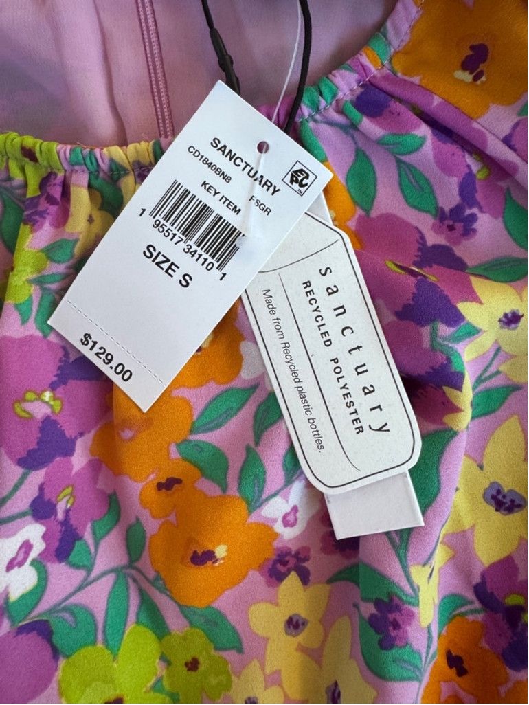 Sanctuary Sanctuary Floral Long-Sleeve Cutout Romper - Small (NWT) Size S / US 4 / IT 40 - 7 Thumbnail