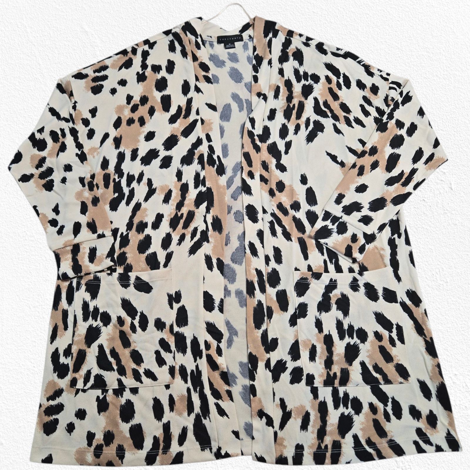 Sanctuary Sanctuary Leopard Print Open Front Cardigan Size 1X Size XXL / US 16-18 / IT 52-54 - 2 Thumbnail