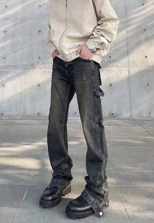 VIBE Grunge y2k faded baggy cargo jeans streetwear Size US 32 / EU 48 - 1 Thumbnail