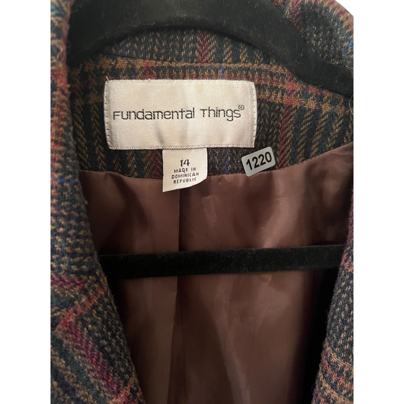 Vintage VTG Fundamental Things 14 oversized plaid preppy blazer Size XL / US 12-14 / IT 48-50 - 4 Thumbnail