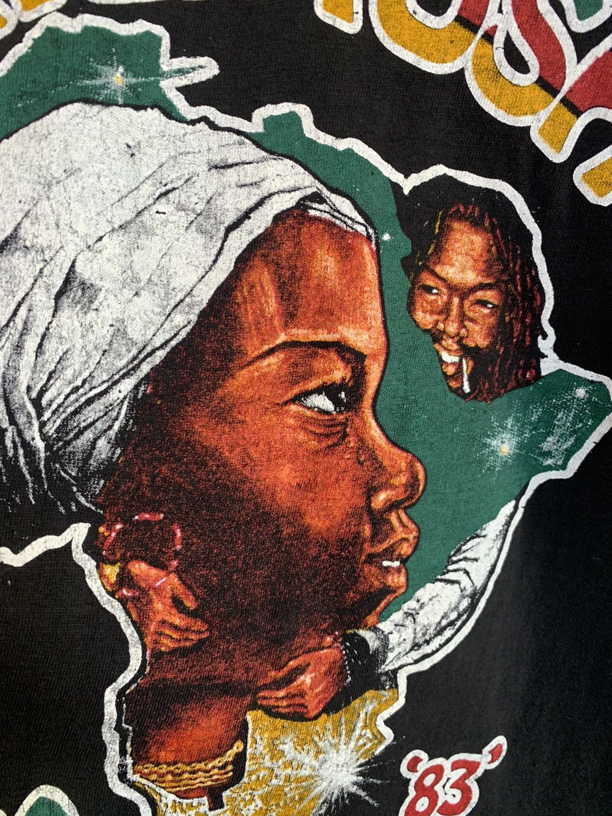Band Tees *RARE* Vintage 1983 Peter Tosh Mama Africa Tour Reggae Shirt Size US S / EU 44-46 / 1 - 6 Thumbnail