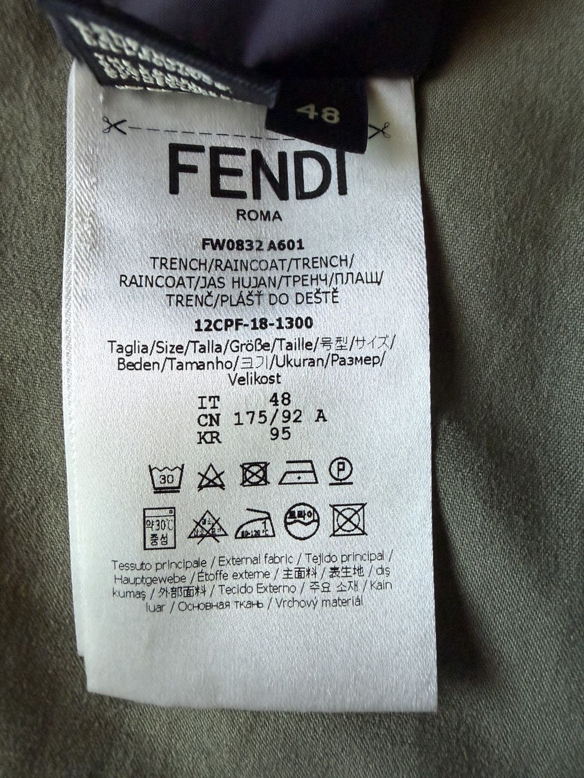 Fendi Fendi Roma Logo Tape Hooded Windbreaker – Made in Italy Size US M / EU 48-50 / 2 - 8 Thumbnail
