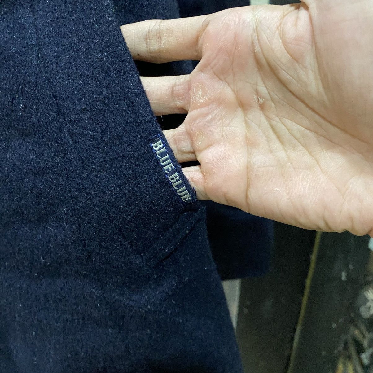 Blue Blue Japan 🔥BLUE BLUE NAVY BLUE WOOL PEA COAT Size US S / EU 44-46 / 1 - 10 Thumbnail