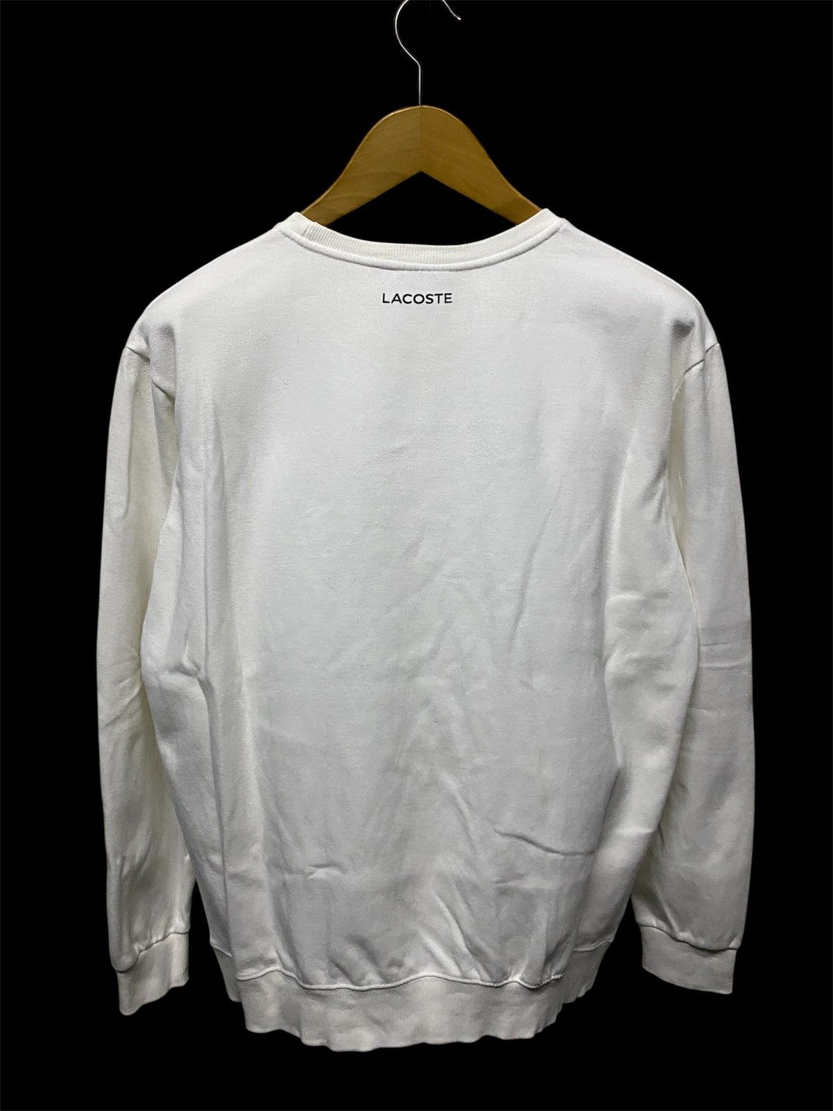 Lacoste Lacoste Spellout White Sweatshirt Size US M / EU 48-50 / 2 - 3 Thumbnail
