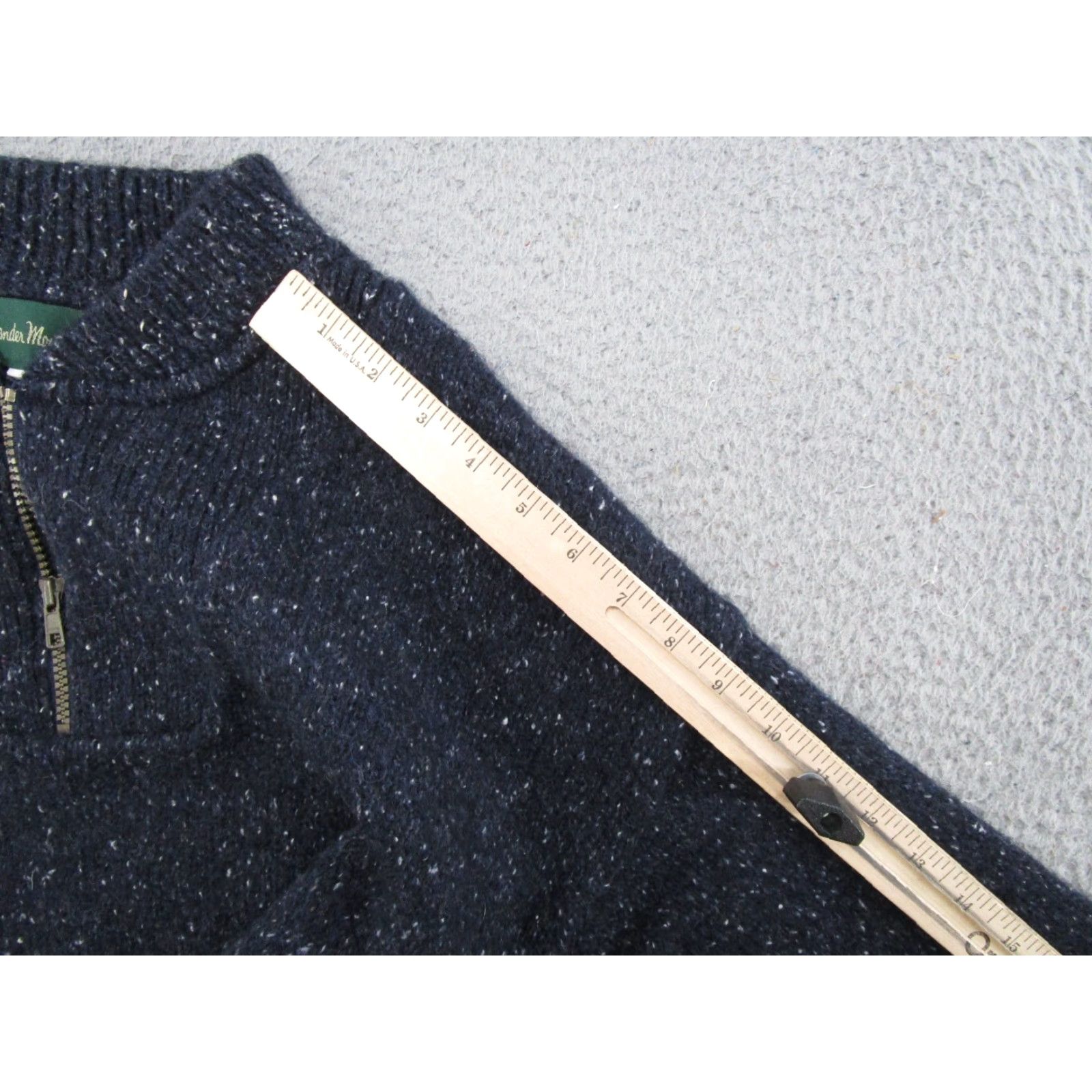 Vintage VTG Gander Mountain Men’s XL Wool Blend Henley Sweater 1/4 Zip Made In USA Blue 90s USA Mens Size US XL / EU 56 / 4 - 7 Thumbnail