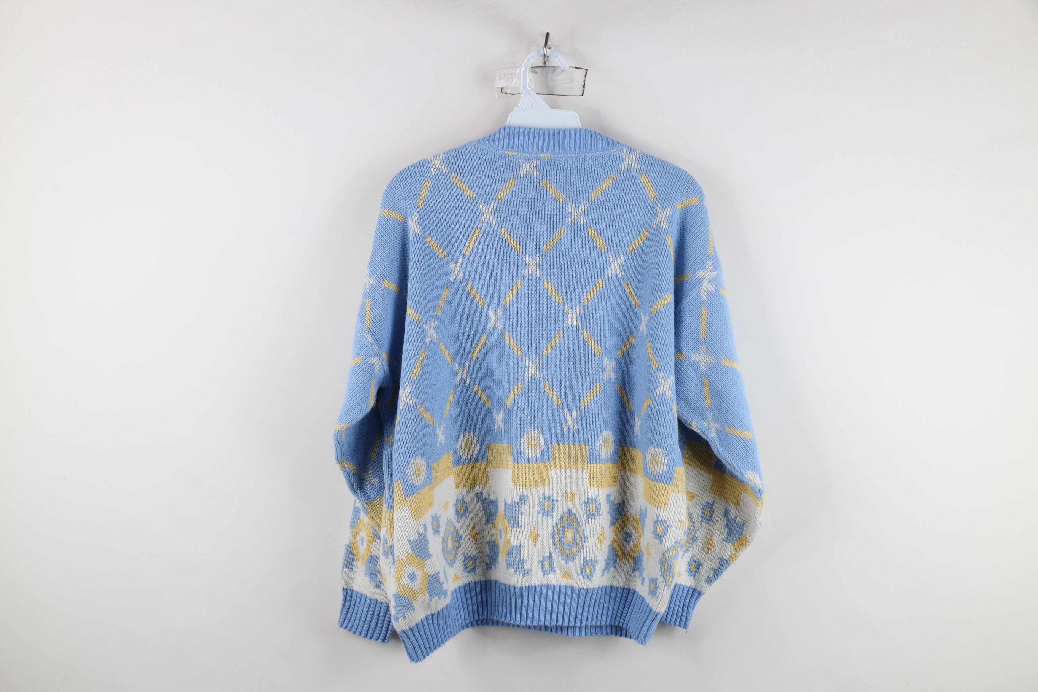 Vintage Vintage 90s Streetwear Fair Isle Knit Crewneck Sweater USA Size L / US 10 / IT 46 - 10 Thumbnail