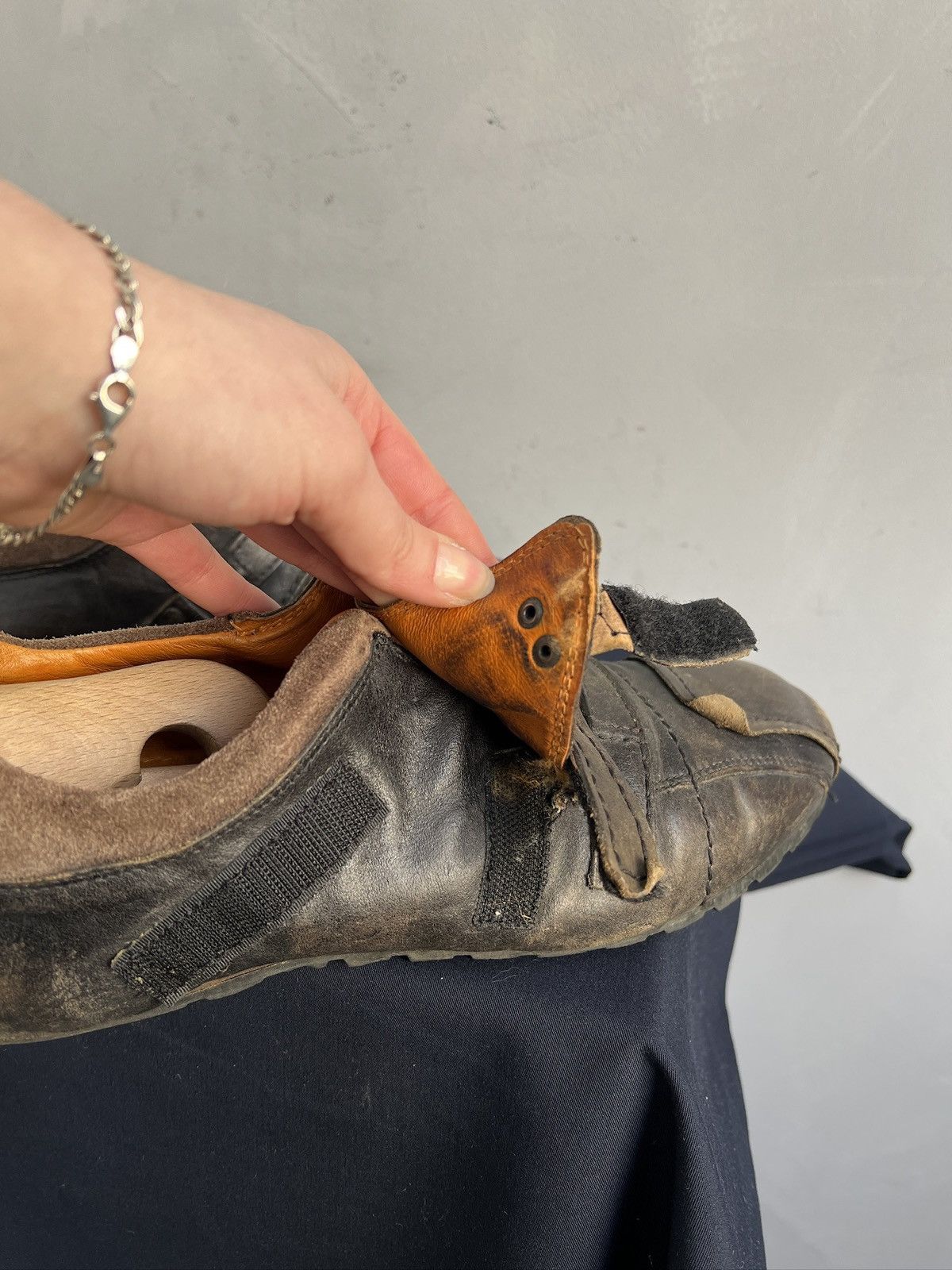 A.S.98 Leather low avant Garde sneakers y2k washed leather guidi Size US 11 / EU 44 - 7 Thumbnail