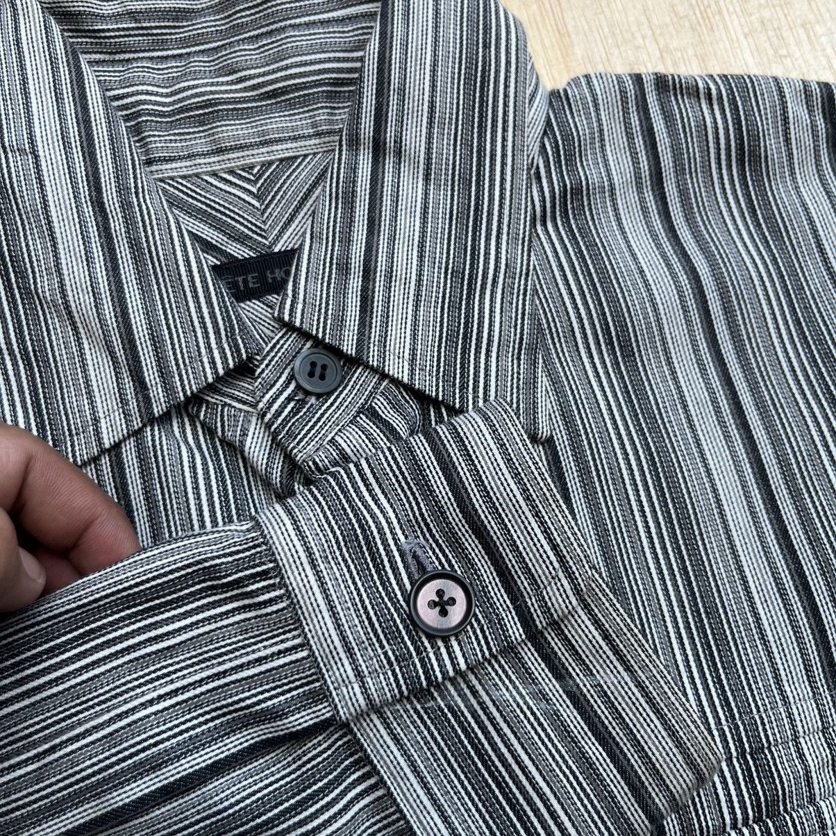 Issey Miyake × Japanese Brand × Tete Homme TETE HOME STRIPES BUTTON UP LONG SLEEVE SHIRT ISSEY MIYAKE Size US M / EU 48-50 / 2 - 3 Thumbnail