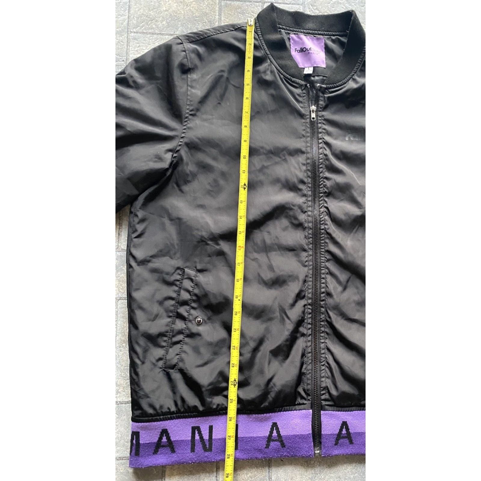 Vintage Fall Out Boy Mania Tour Jacket Men L Black Purple Zip Size US L / EU 52-54 / 3 - 7 Thumbnail
