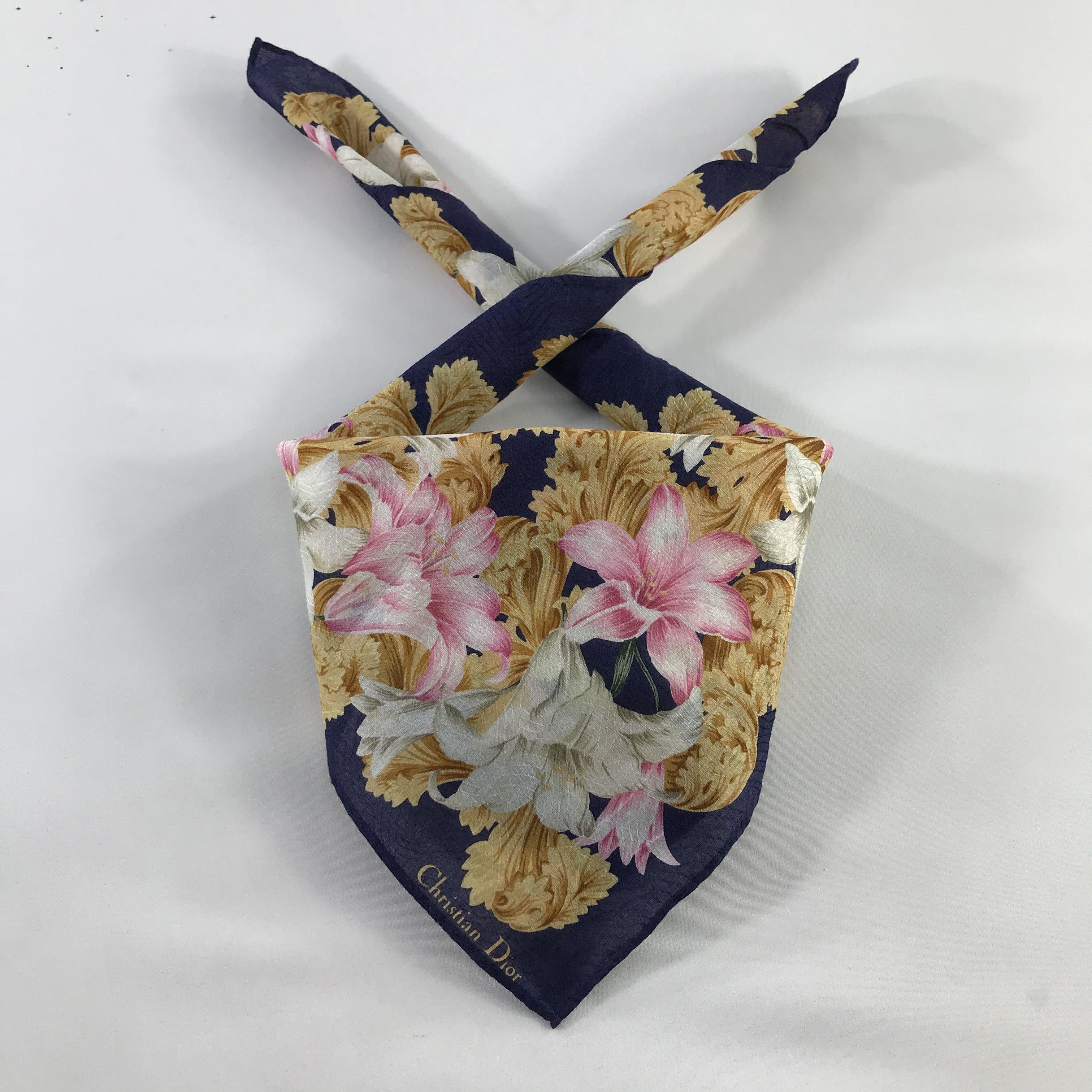 Christian Dior Monsieur × Vintage Christian Dior Bandana / Handkerchief / Neckerchief - S583 Size ONE SIZE - 3 Thumbnail