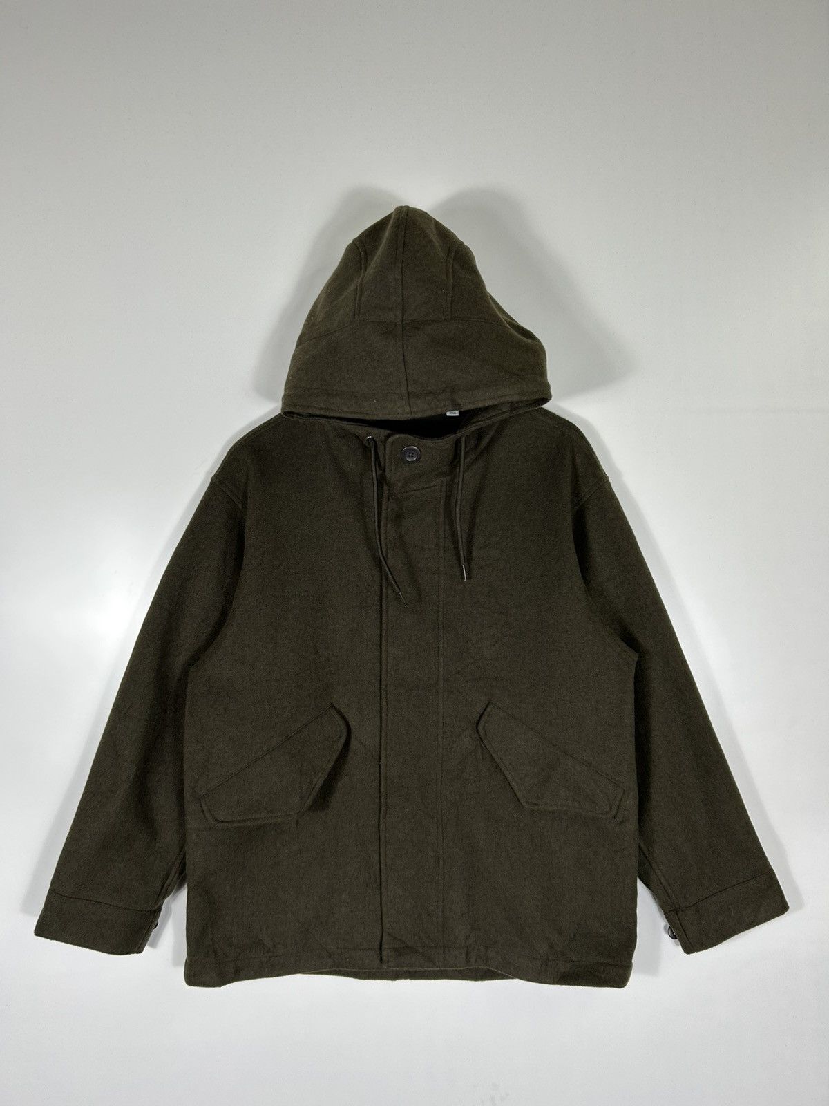 GU GU Hooded Fleece Jacket - Minimalist Outerwear Casual Coat Size US S / EU 44-46 / 1 - 1 Thumbnail