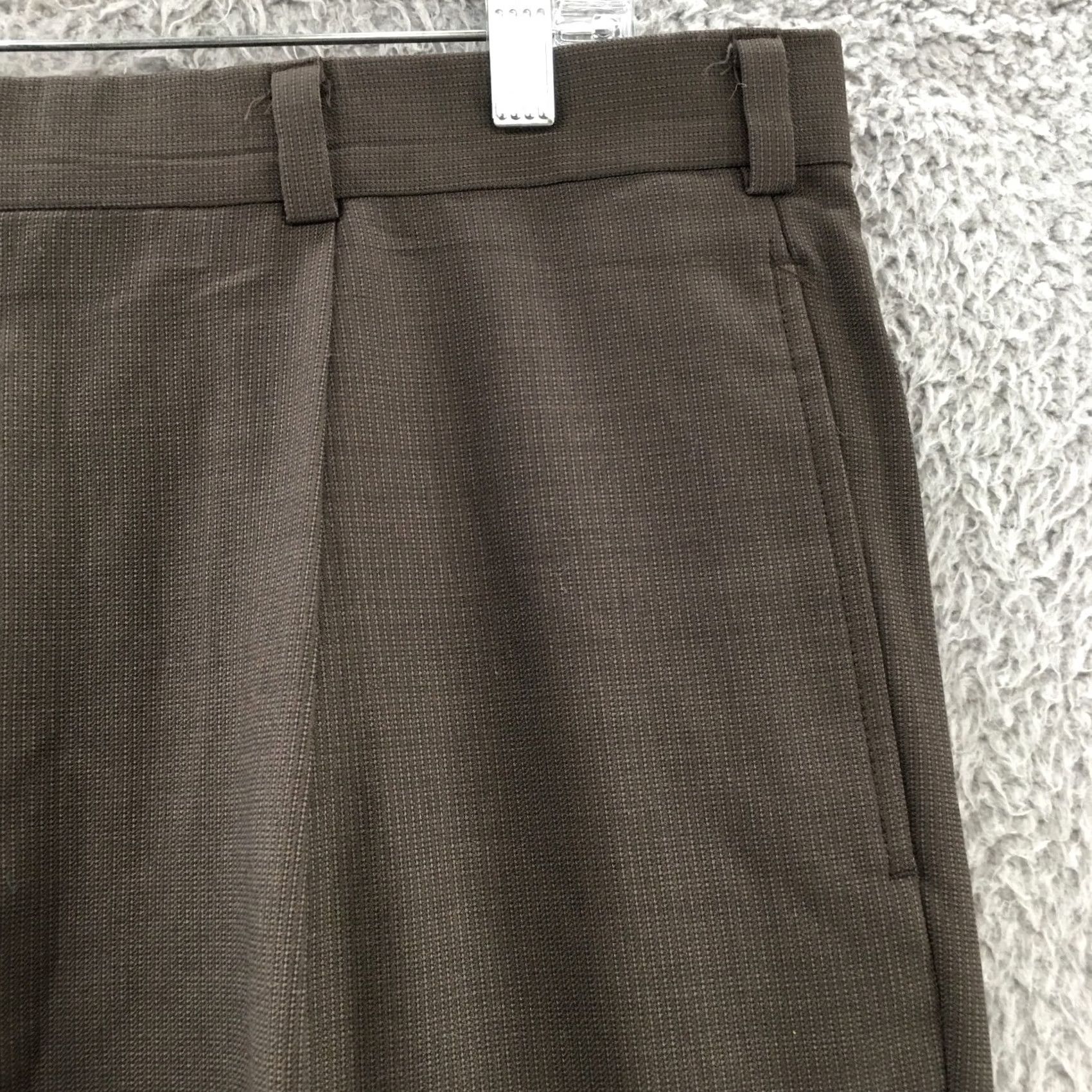 Kenneth Cole Kenneth Cole Dress Pants Mens Cuffed Trouser Gray High Rise Zip 40x30 Regular Slim Tapered Pant Mens Size US 40 / EU 56 - 5 Thumbnail