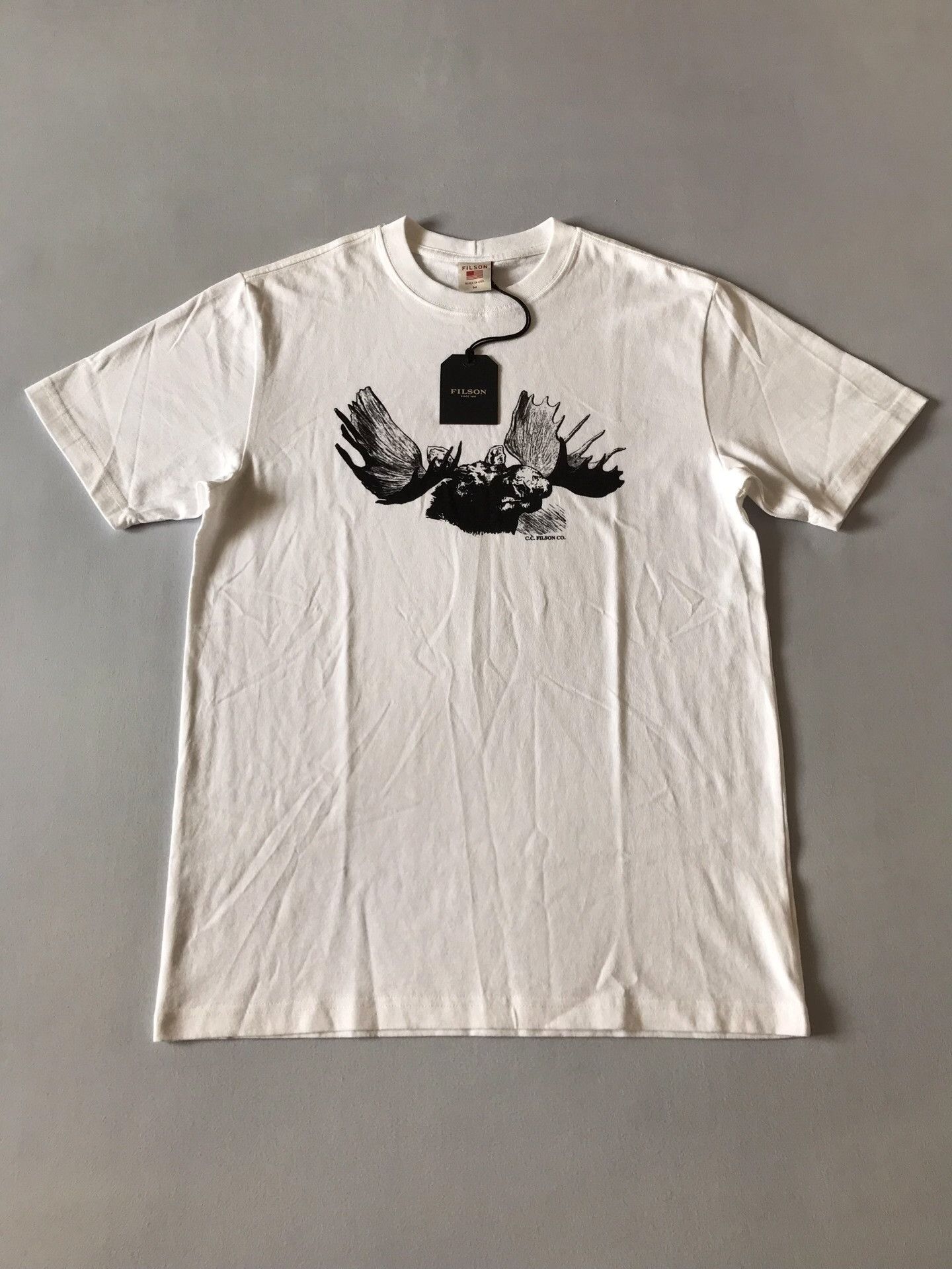 Filson Filson 20233183 White Elk Print T-Shirt Size US M / EU 48-50 / 2 - 1 Thumbnail