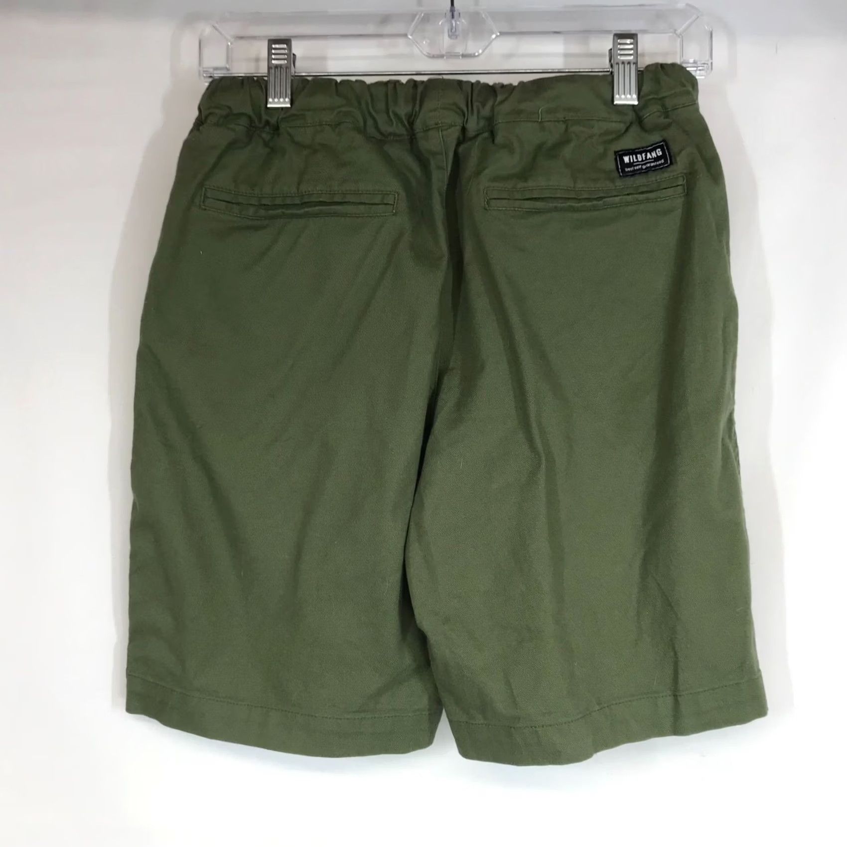 Wildfang WILDFANG Shorts Womens XS Green Cotton Blend Drawstring Waist Size 26" / US 2 / IT 38 - 4 Thumbnail