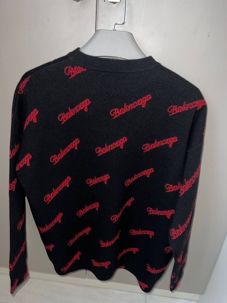 Balenciaga Balenciaga Logo-Intarsia Wool Jumper Size US S / EU 44-46 / 1 - 2 Thumbnail