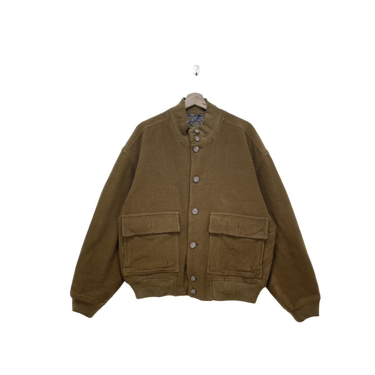 Designer × Japanese Brand × Yohji Yamamoto Japanese Brand Robert Stock Wool Dual Pocket Size US M / EU 48-50 / 2 - 2 Thumbnail