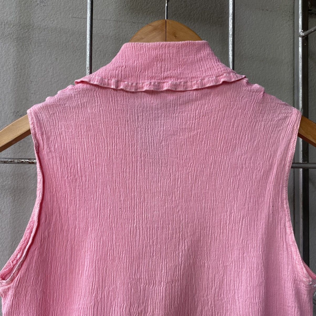 Tsumori Chisato Tsumori Chisato Pink Pleated Zip Sleeveless Shirt Size S / US 4 / IT 40 - 8 Thumbnail