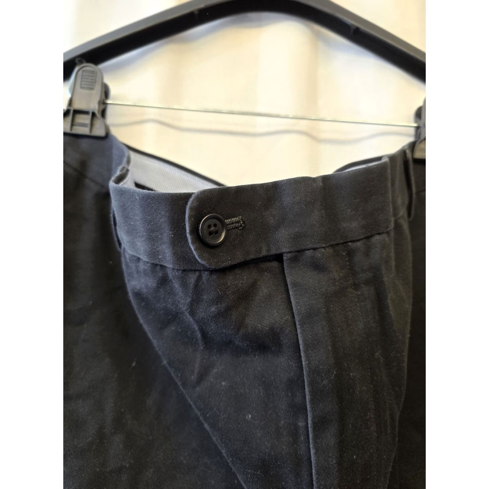 Vintage Kirkland Signature Men’s Dress Pants - Black Khaki - 38x34 - Flat Front - Cotton - 2 Lot - Regular - Pockets - Size 38x34 - Men Size US 38 / EU 54 - 4 Thumbnail