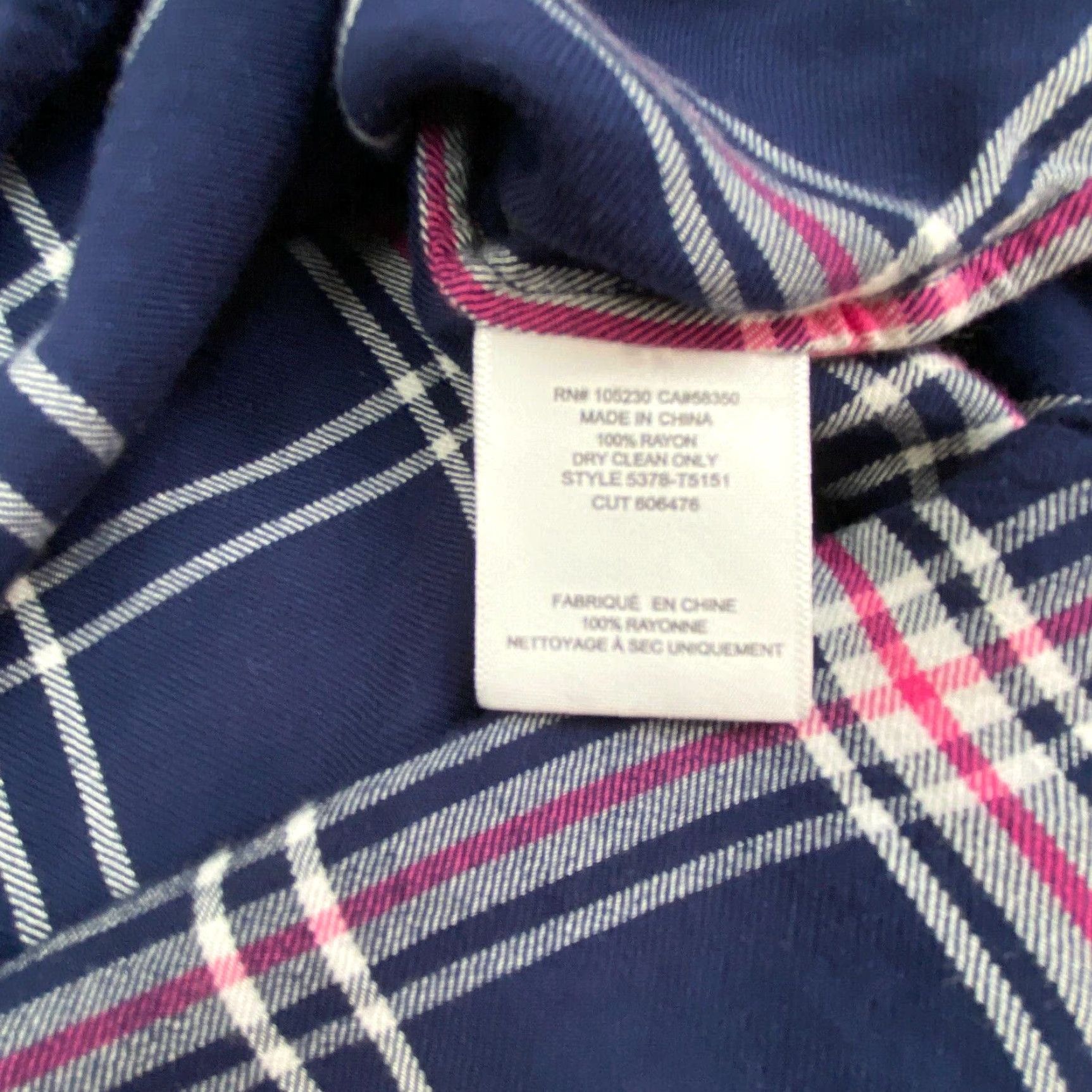 Joie Soft Joie Womens Plaid Flannel Shirt Blue Pink XS Long Sleeve Roll Tab Top Size XS / US 0-2 / IT 36-38 - 4 Thumbnail