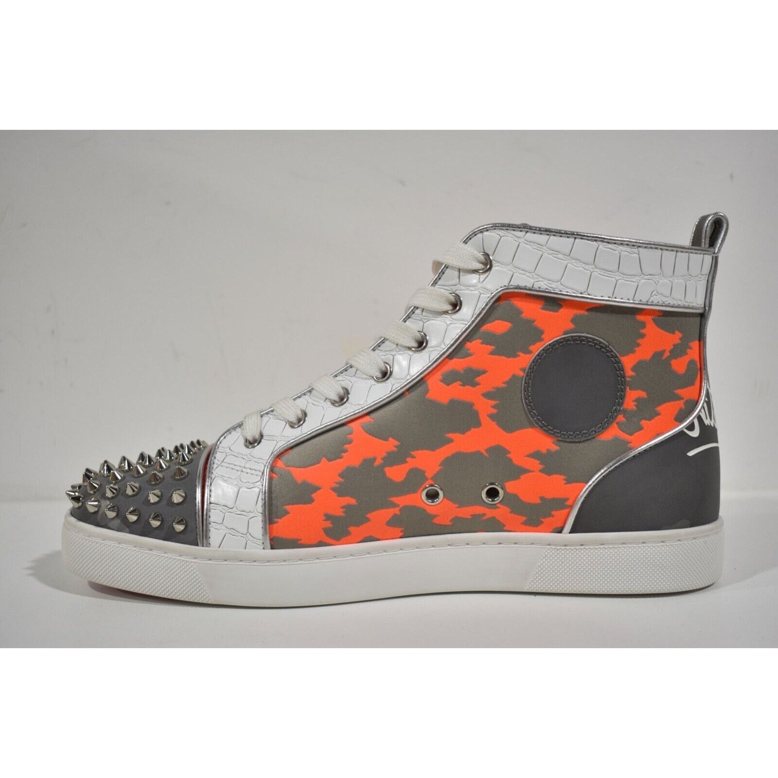 Christian Louboutin Christian Louboutin Men Fun Lou Spikes Flat Reflex Orange Size US 13 / EU 46 - 8 Thumbnail