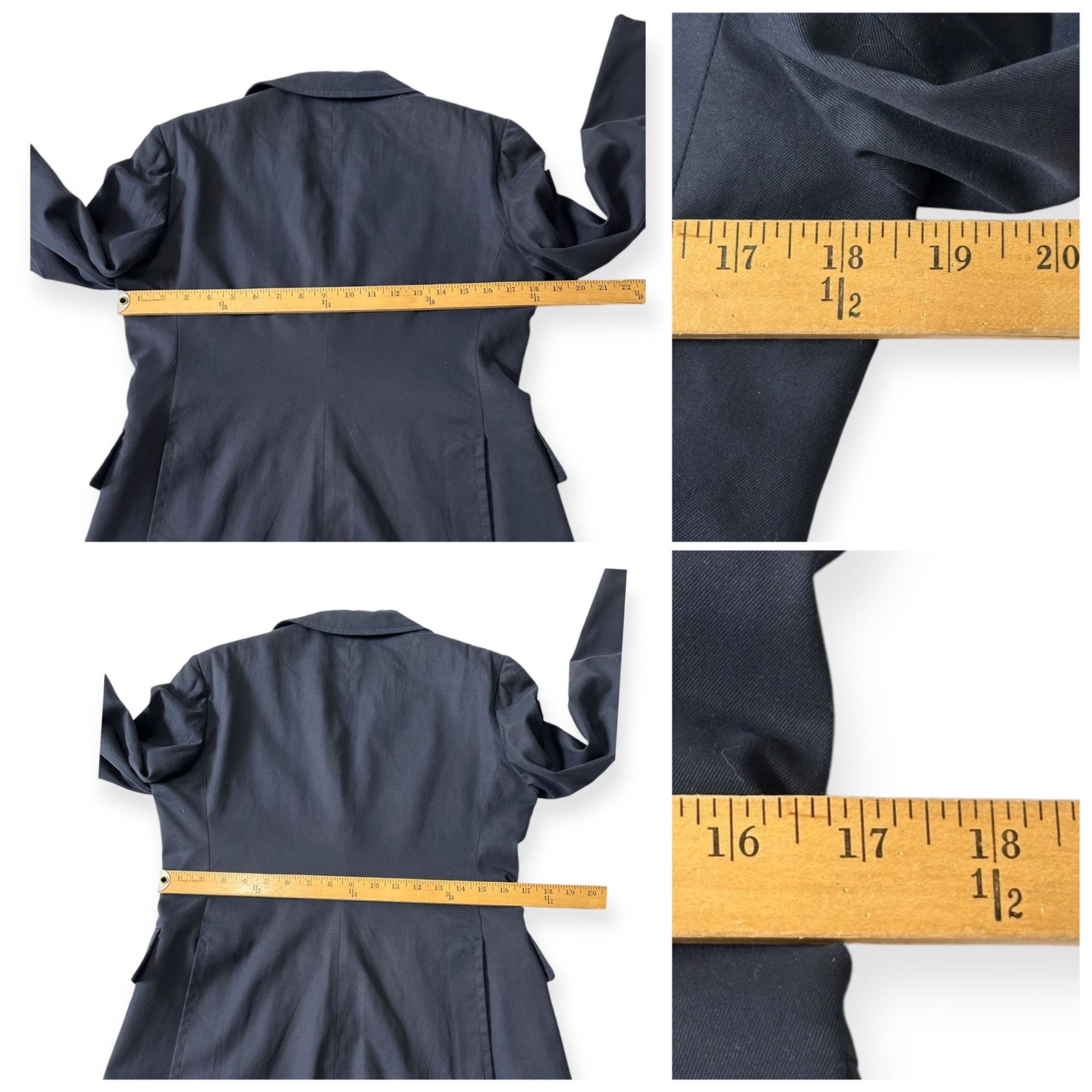 Miu Miu Miu Miu Navy Blue Cotton Blazer Jacket, Size 46 Italy/US 10/ Size L / US 10 / IT 46 - 15 Thumbnail