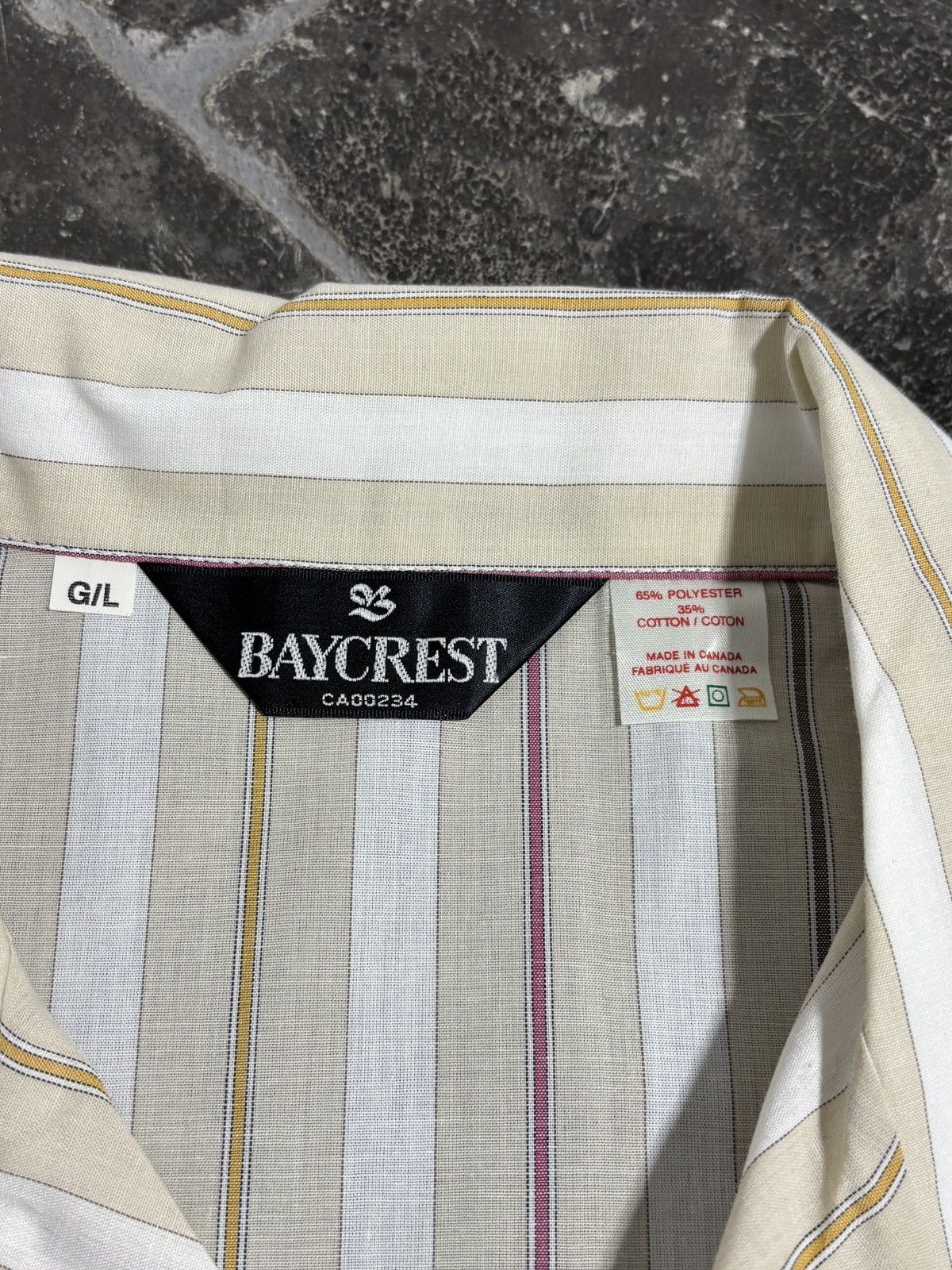 Vintage Striped Pajama Set 90s Vintage Two Piece Suit Sleep Perma Size US 38 / EU 54 - 3 Thumbnail