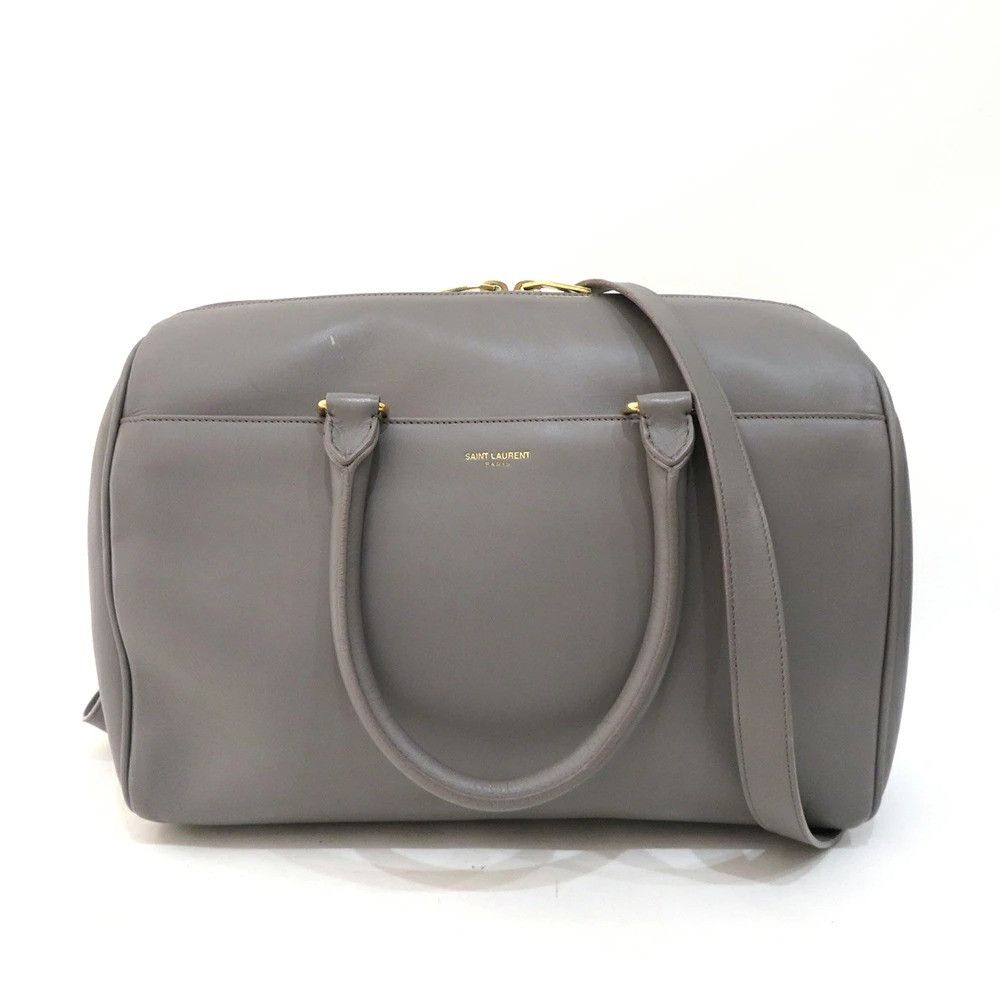 Yves Yves Saint Laurent Yves Bag Classic Duffle Leather B Rank 2WAY Shoulder Bag