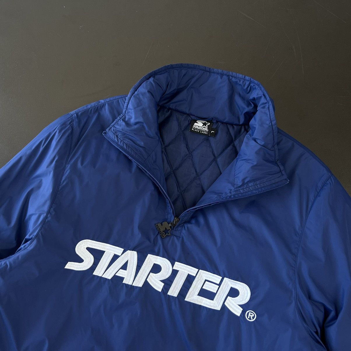 NBA × Starter × Vintage STARTER BLACK LABEL Men's Logo Half Zip Jacket Wind Jacket Size US L / EU 52-54 / 3 - 4 Thumbnail