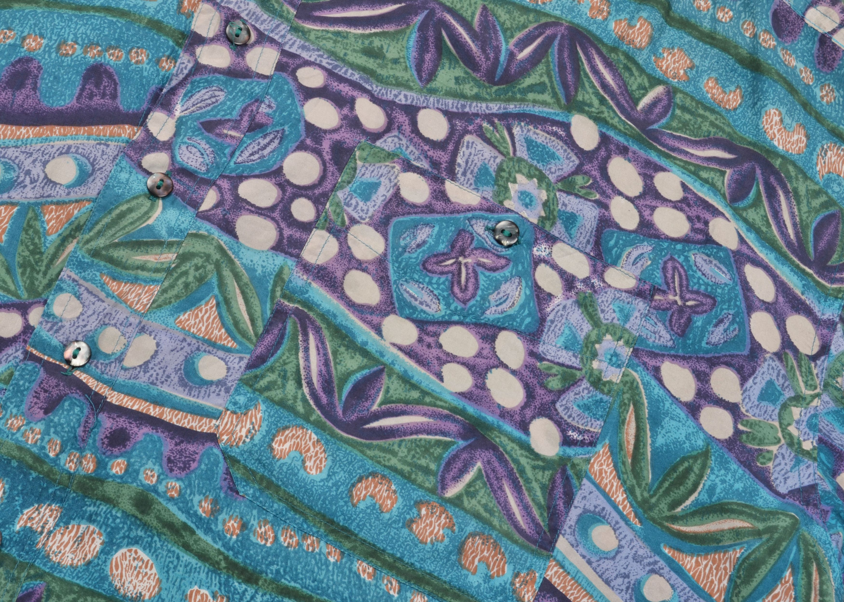 Vintage Men's Vintage Concord Abstract Pattern Light Silk Shirt Size US XXL / EU 58 / 5 - 3 Thumbnail