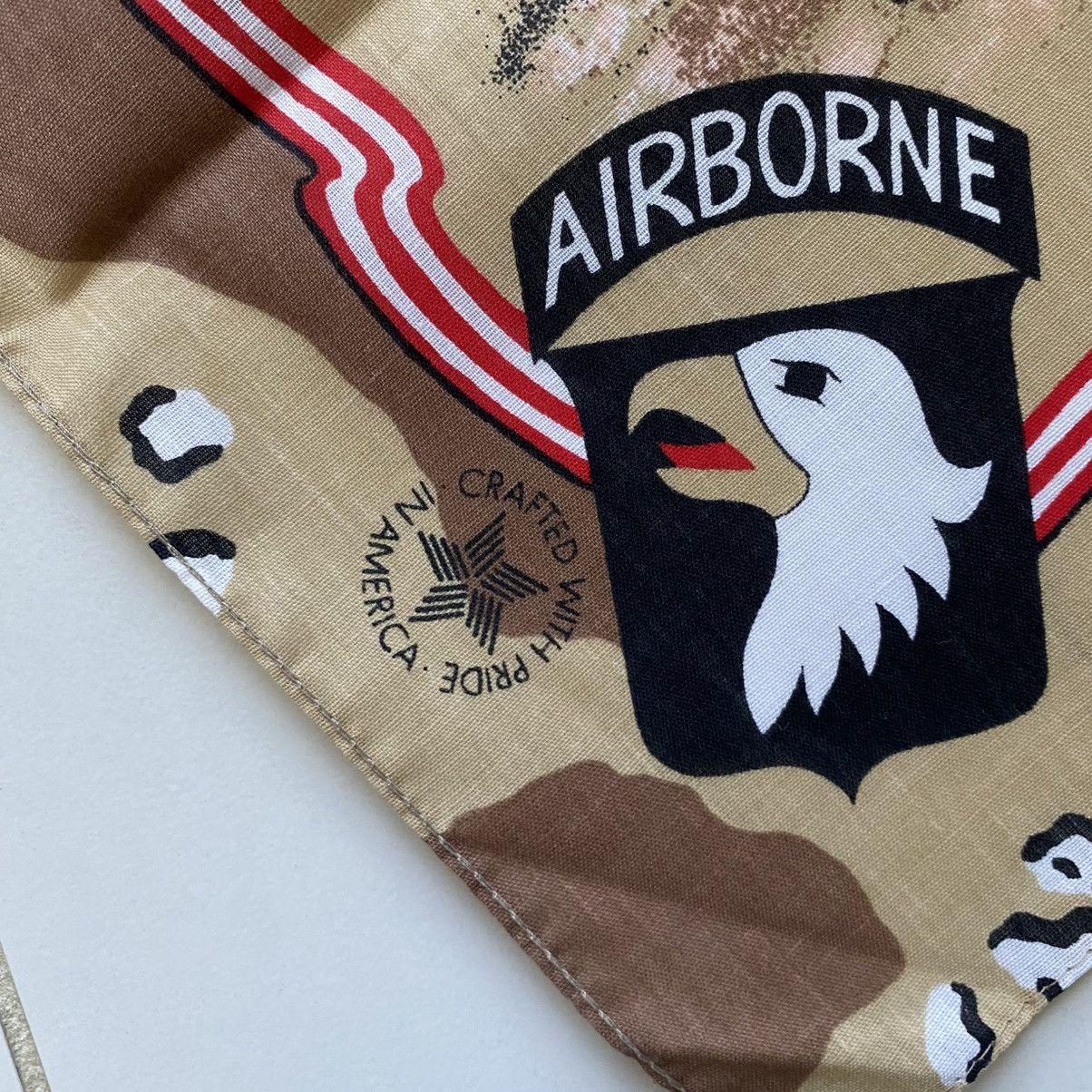 Vintage Vintage 1990s 90s Desert Shield US Military Camo Bandana Size ONE SIZE - 4 Thumbnail